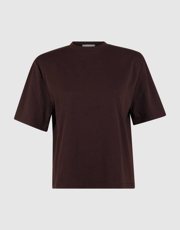Padded T-shirt Donkerbruin SHOEBY WOMEN