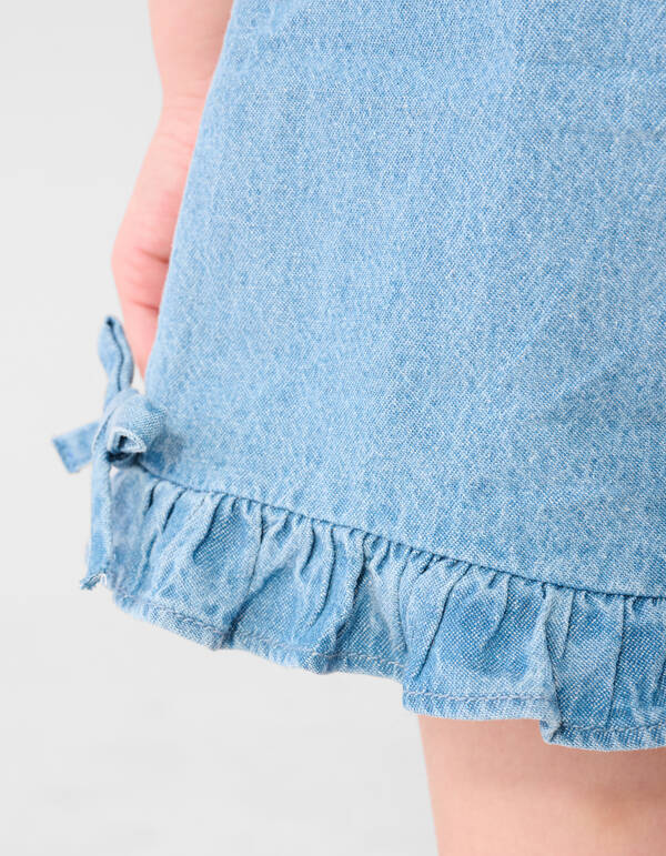 Ruffle Denim Short Blauw SHOEBY GIRLS