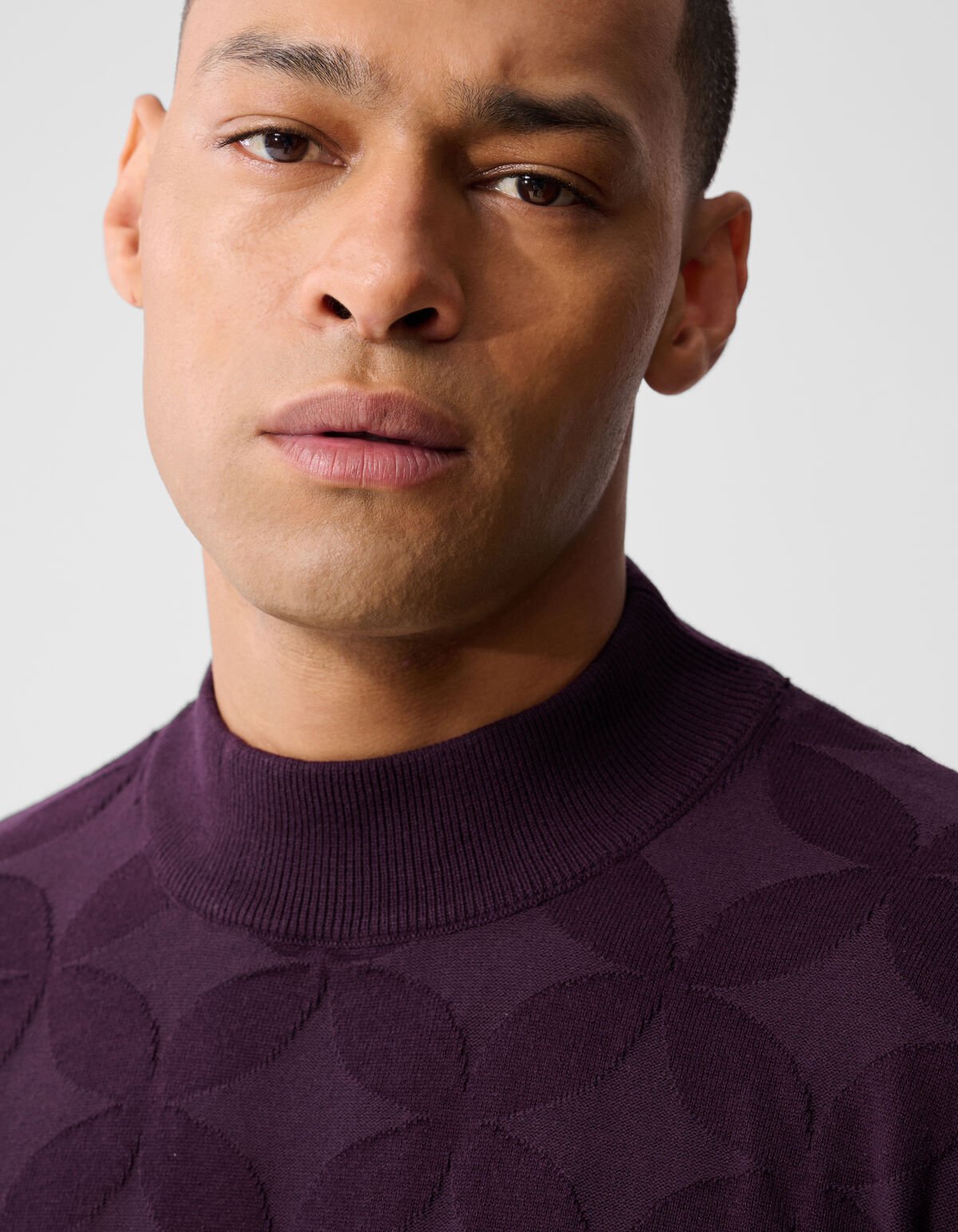 Sparkle Gebreide Trui Donkerrood SHOEBY MEN