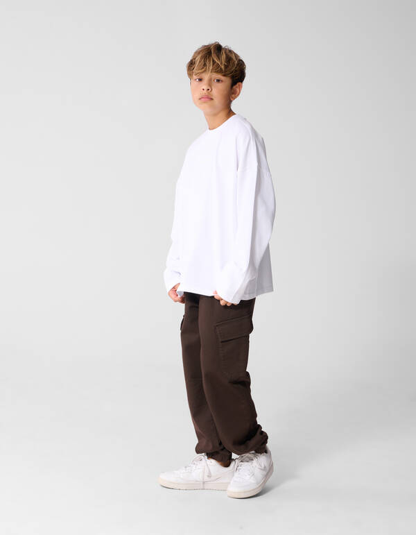 Loose Fit Cargobroek Donkerbruin SHOEBY BOYS