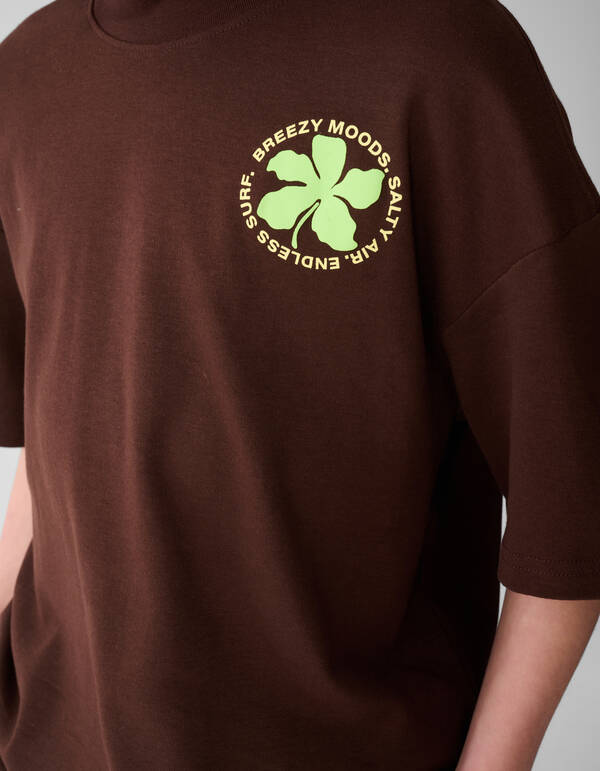 Cool Artwork T-shirt Donkerbruin SHOEBY BOYS