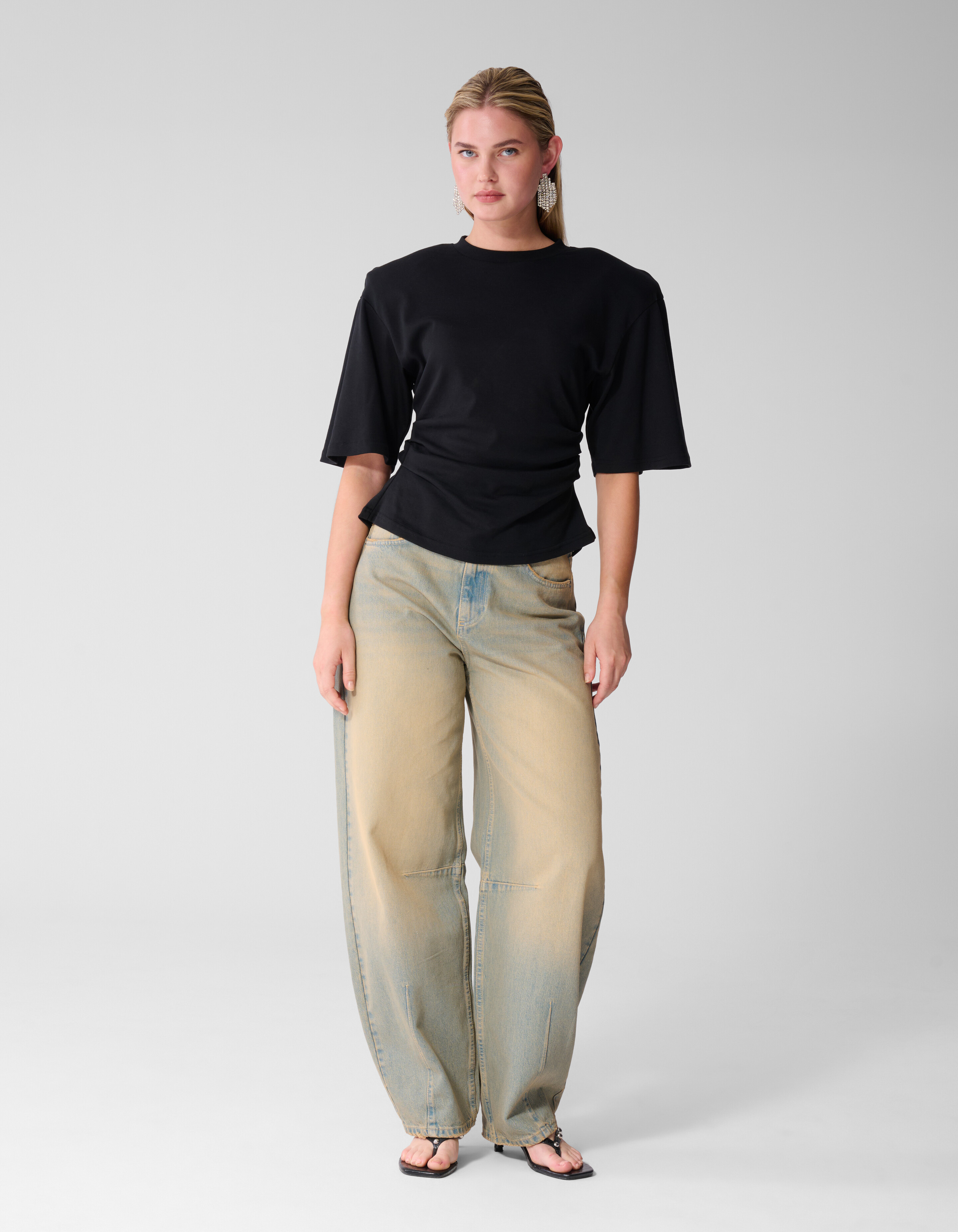 Waisted T-shirt Zwart SHOEBY WOMEN