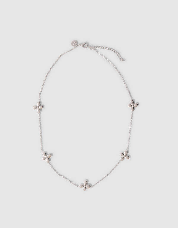 Small Flower Ketting Zilver SHOEBY ACCESSOIRES