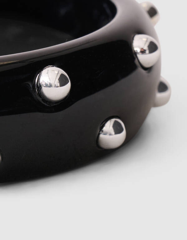 Big Studs Bangle Armband Zwart SHOEBY ACCESSOIRES