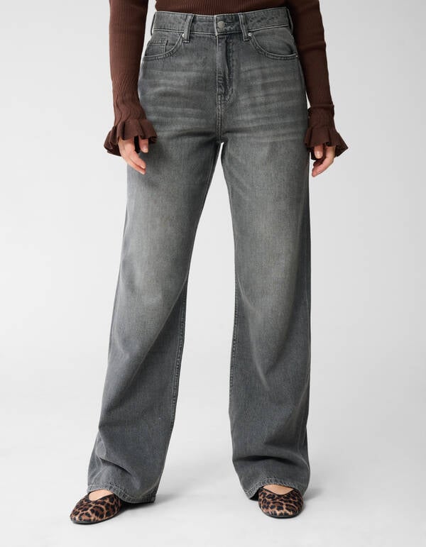 Soft Wide Leg Fit Jeans Grijs SHOEBY WOMEN