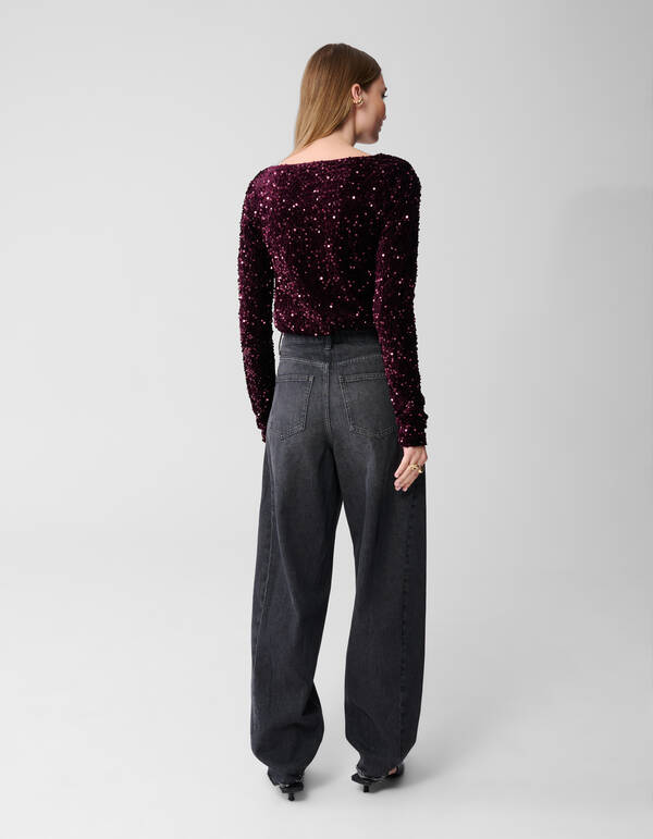 Sequin Waterval Top Paars SHOEBY WOMEN