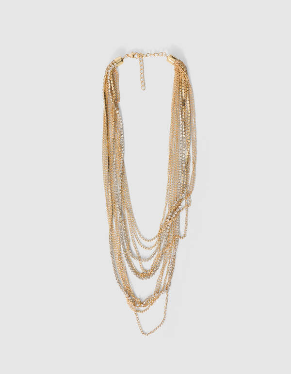 Layered Strass Ketting Goud SHOEBY ACCESSOIRES