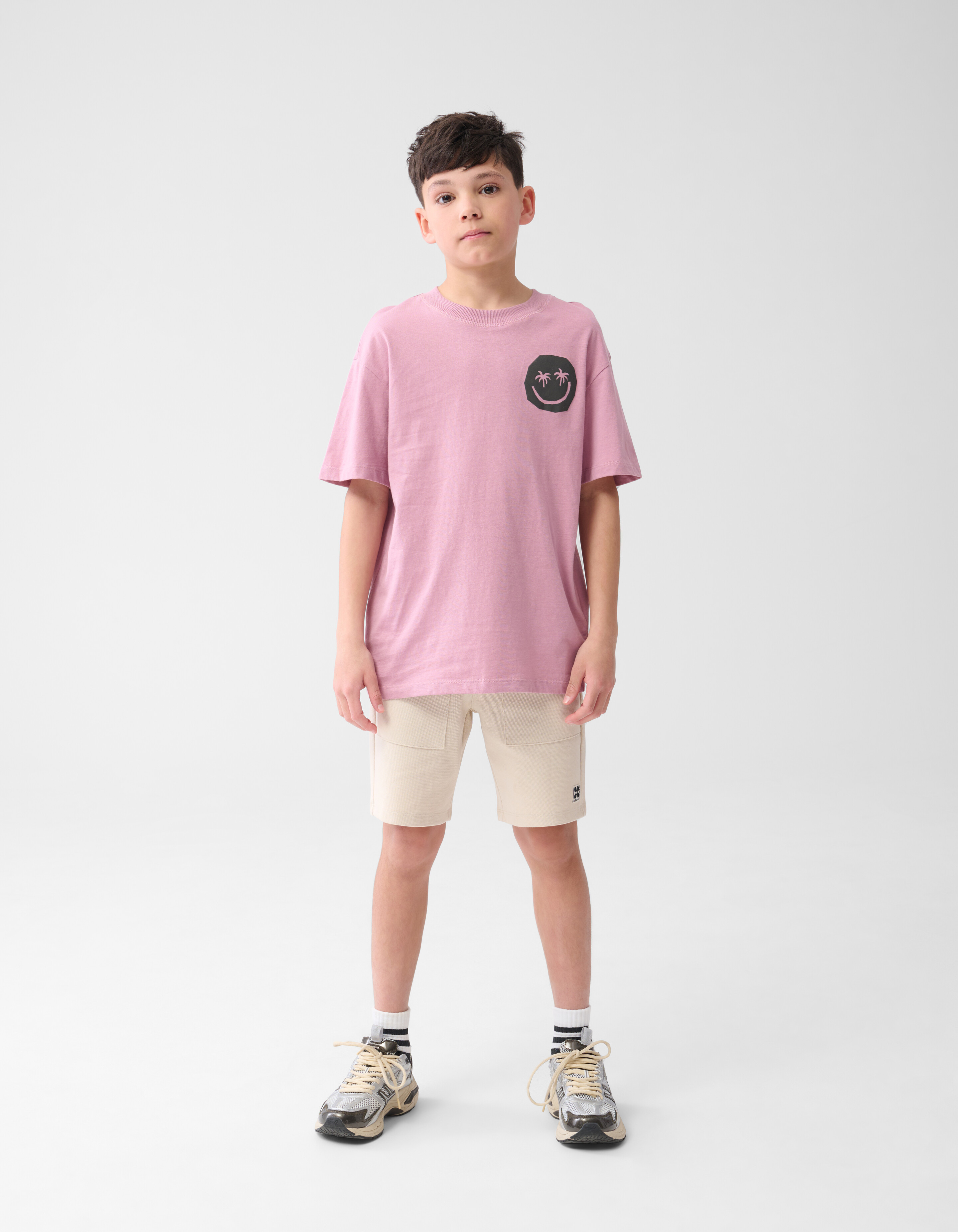 Smiley Palm T-shirt Lichtroze SHOEBY BOYS