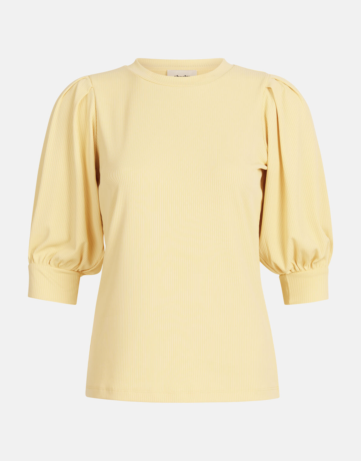 Rib Top Lichtgeel SHOEBY WOMEN