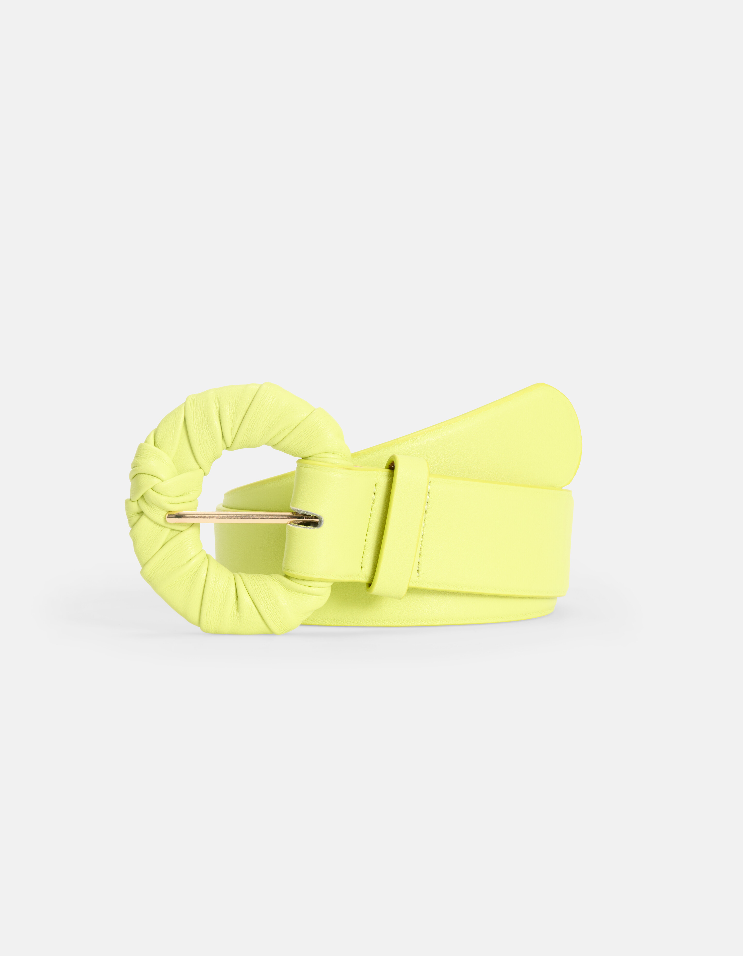 Gevouwen Gesp Taille Riem Lime Groen SHOEBY ACCESSOIRES