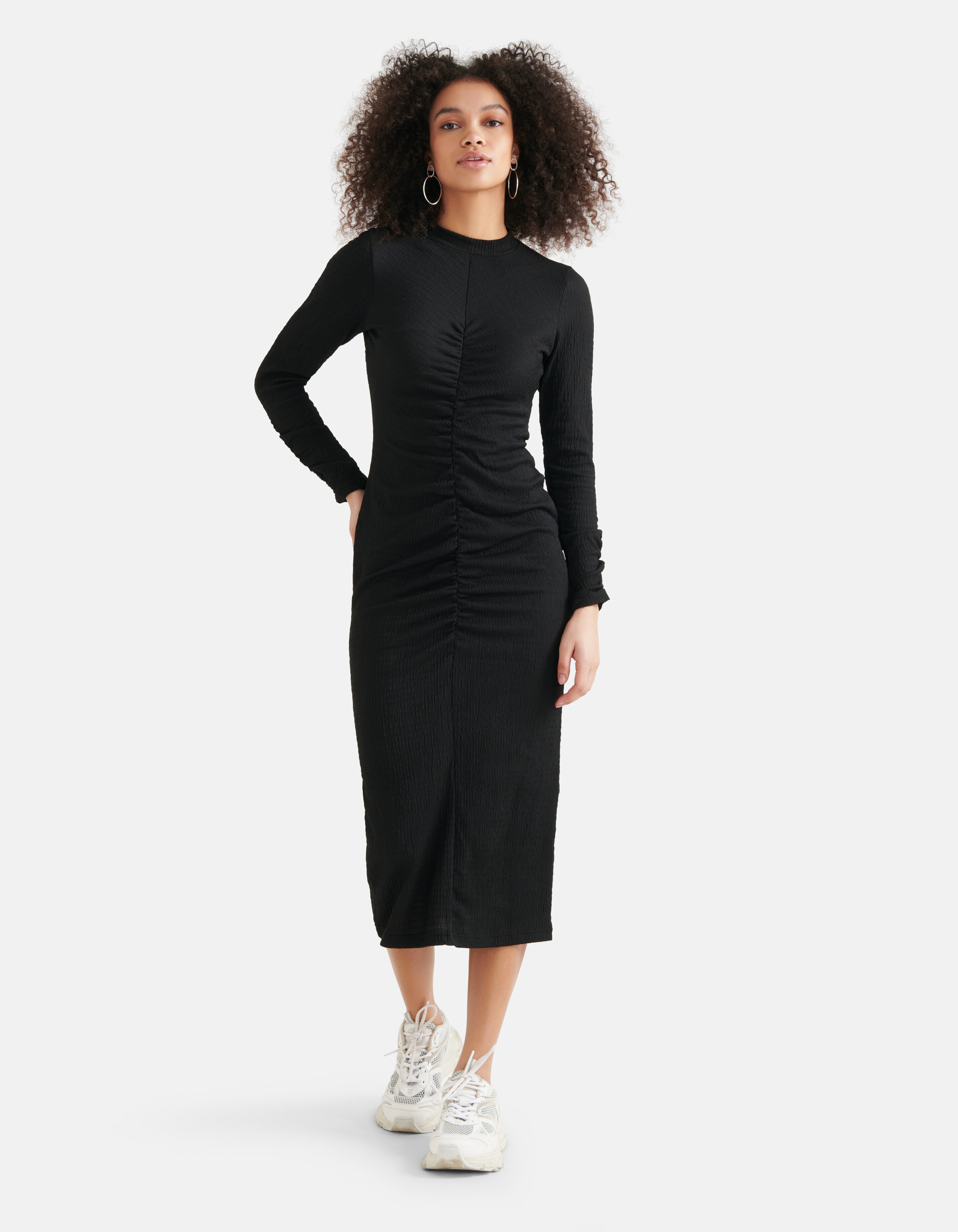 Crinkle Jurk Zwart SHOEBY WOMEN