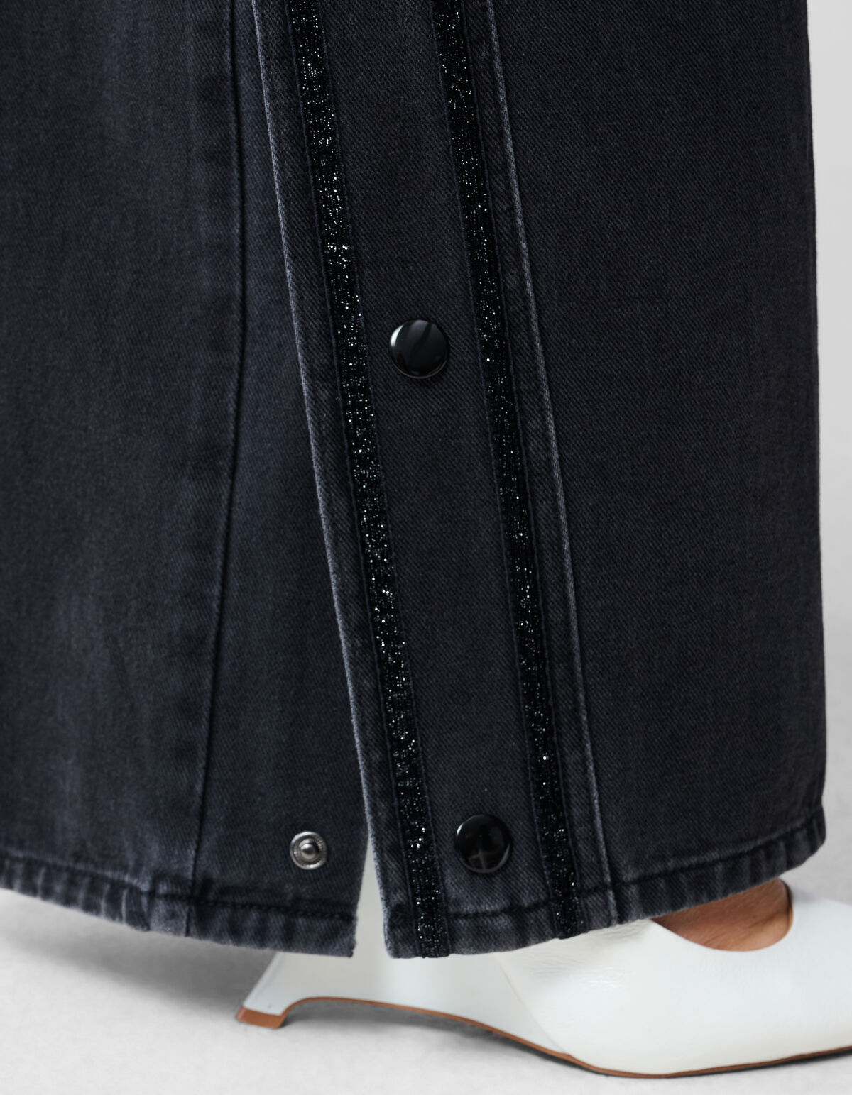 Tape Straight Fit Denim Zwart SHOEBY WOMEN