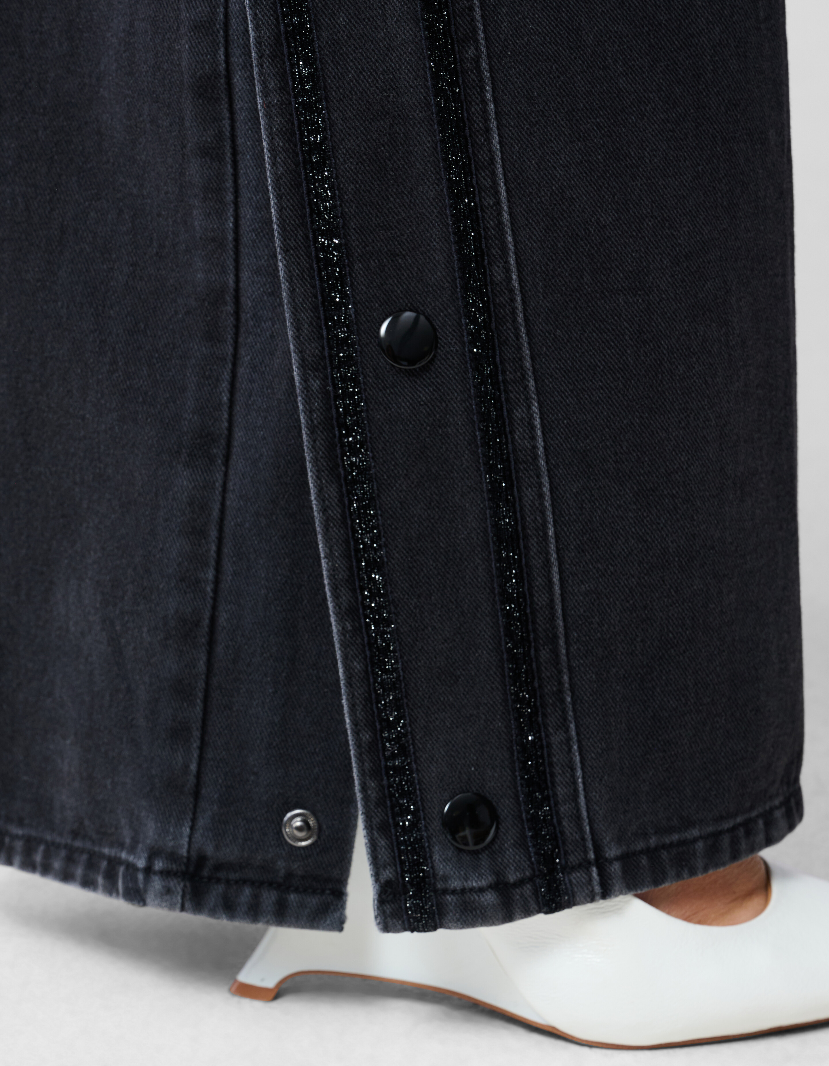 Tape Straight Fit Denim Zwart SHOEBY WOMEN