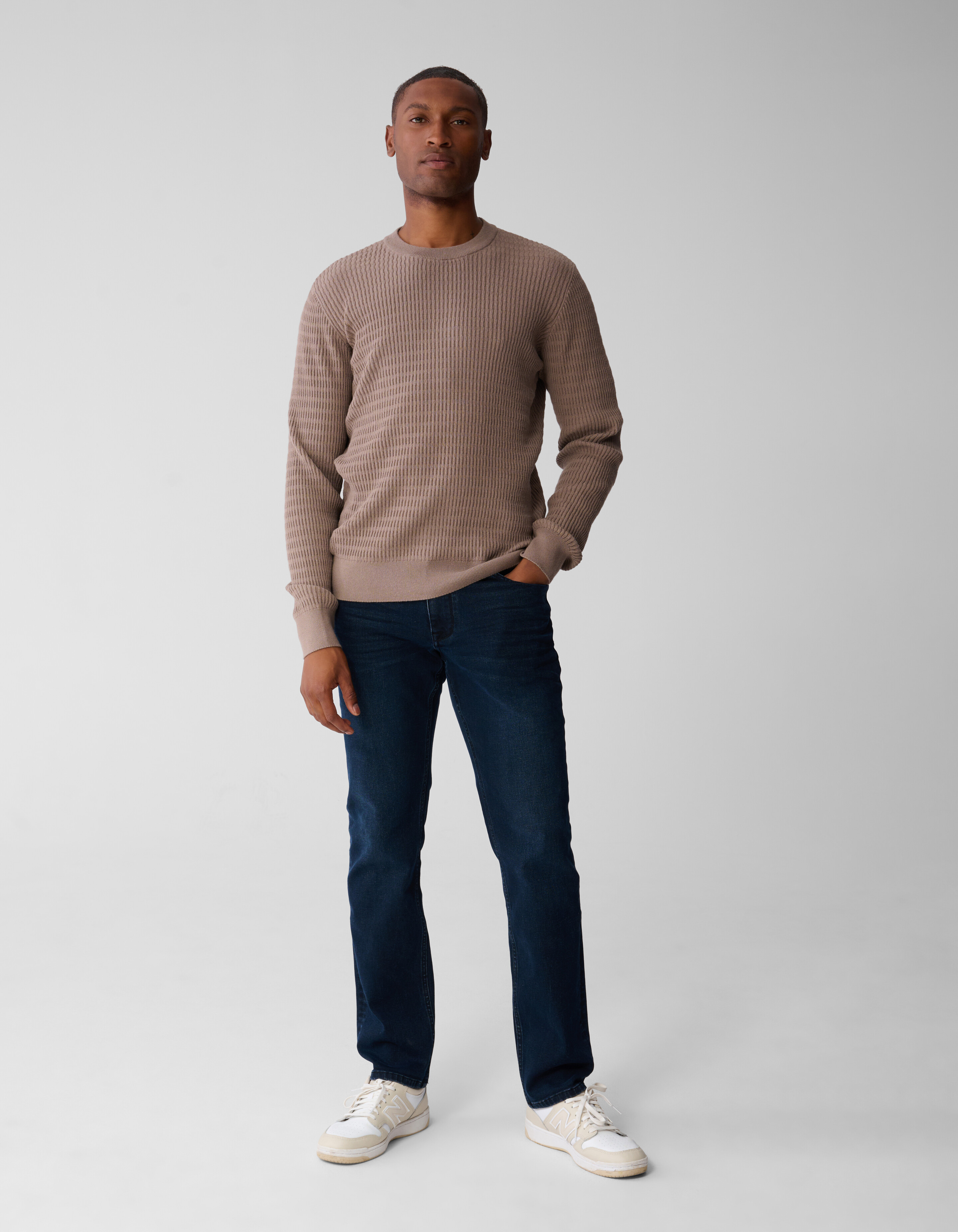 Structuur Trui Bruin SHOEBY MEN