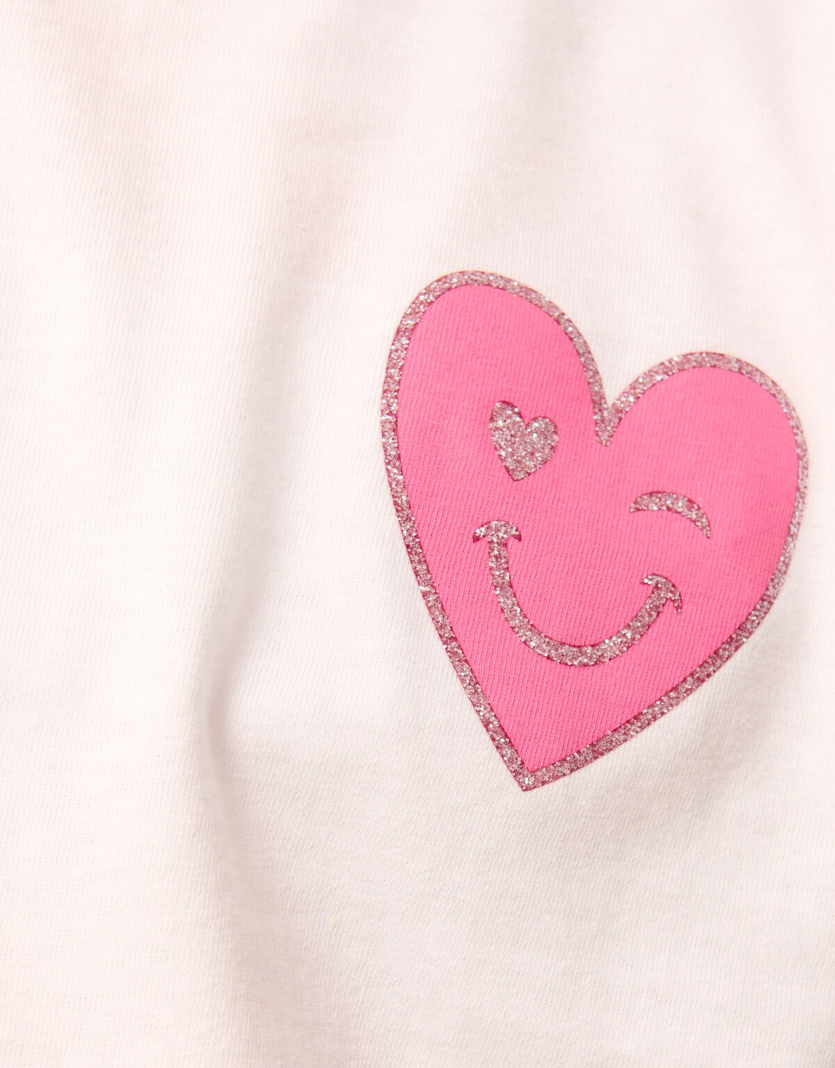 Smiley Heart T-shirt Wit SHOEBY GIRLS