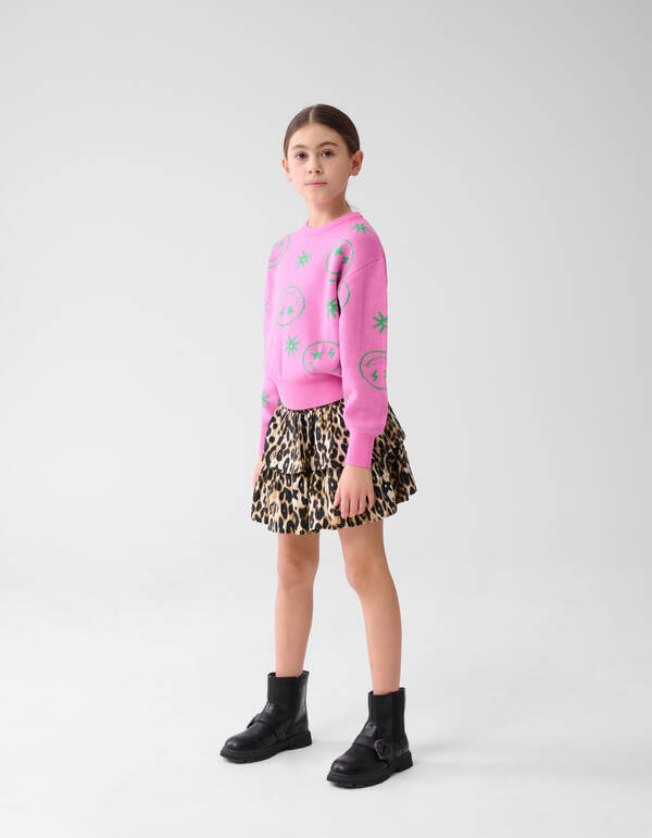 Smiley Sweater Roze SHOEBY GIRLS