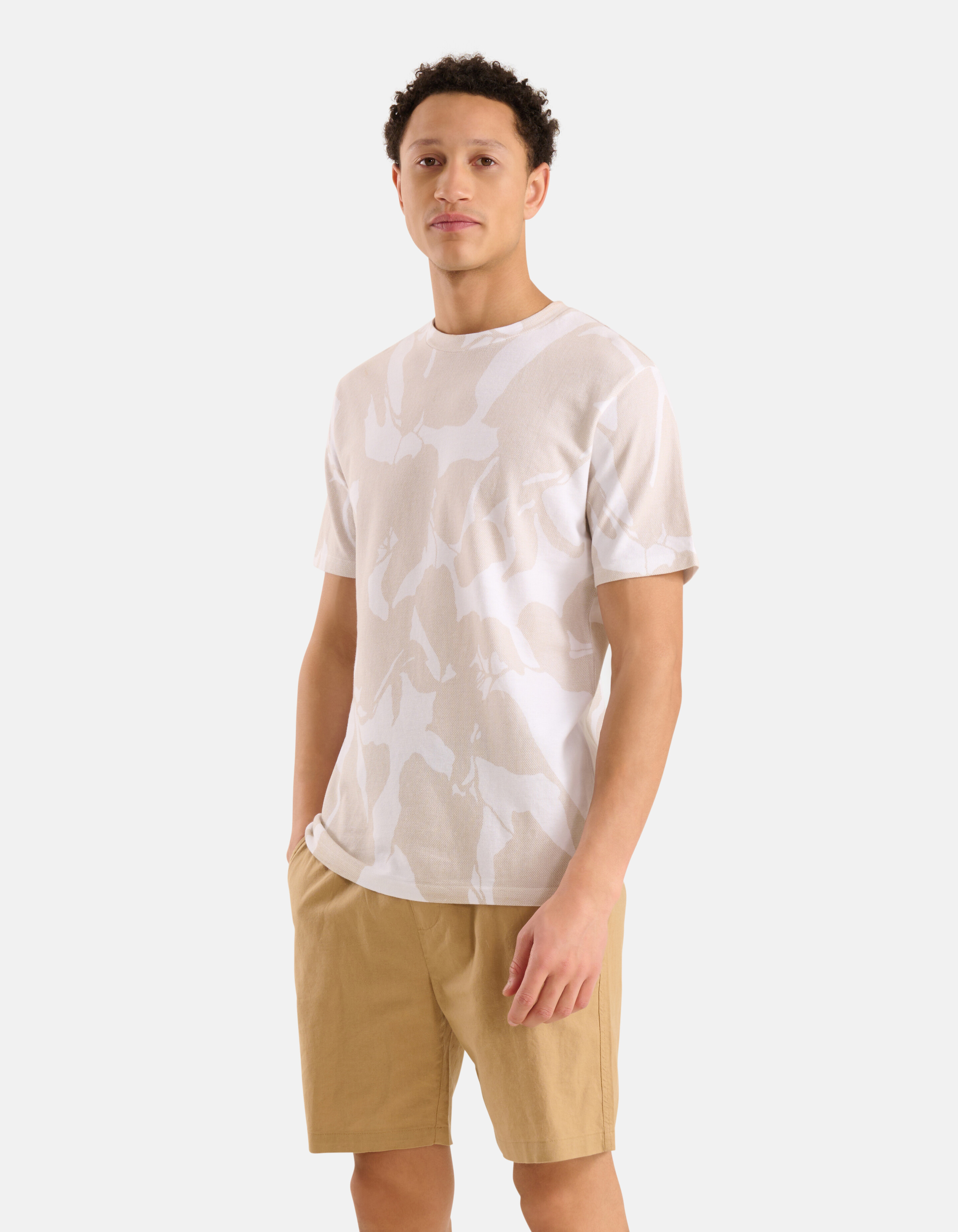 Waterprint T-shirt Beige SHOEBY MEN