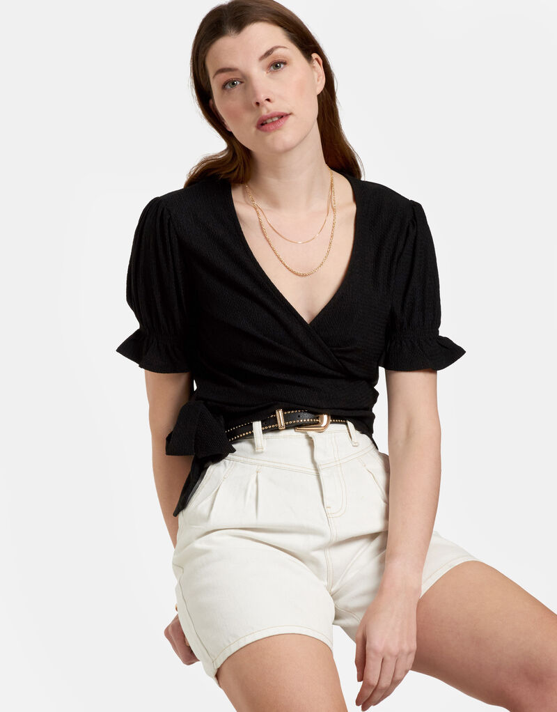 Crinkle Wrap Top