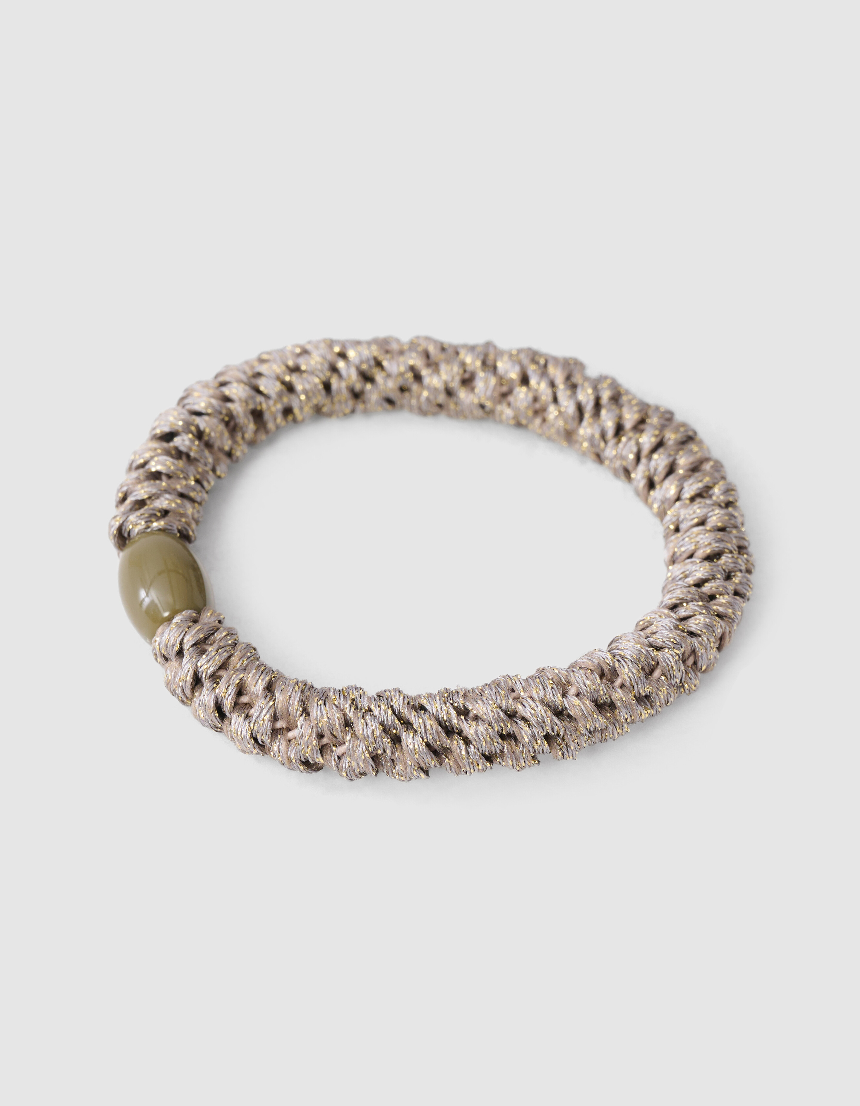 Lurex Haarelastiek Beige/ Bruin SHOEBY ACCESSOIRES