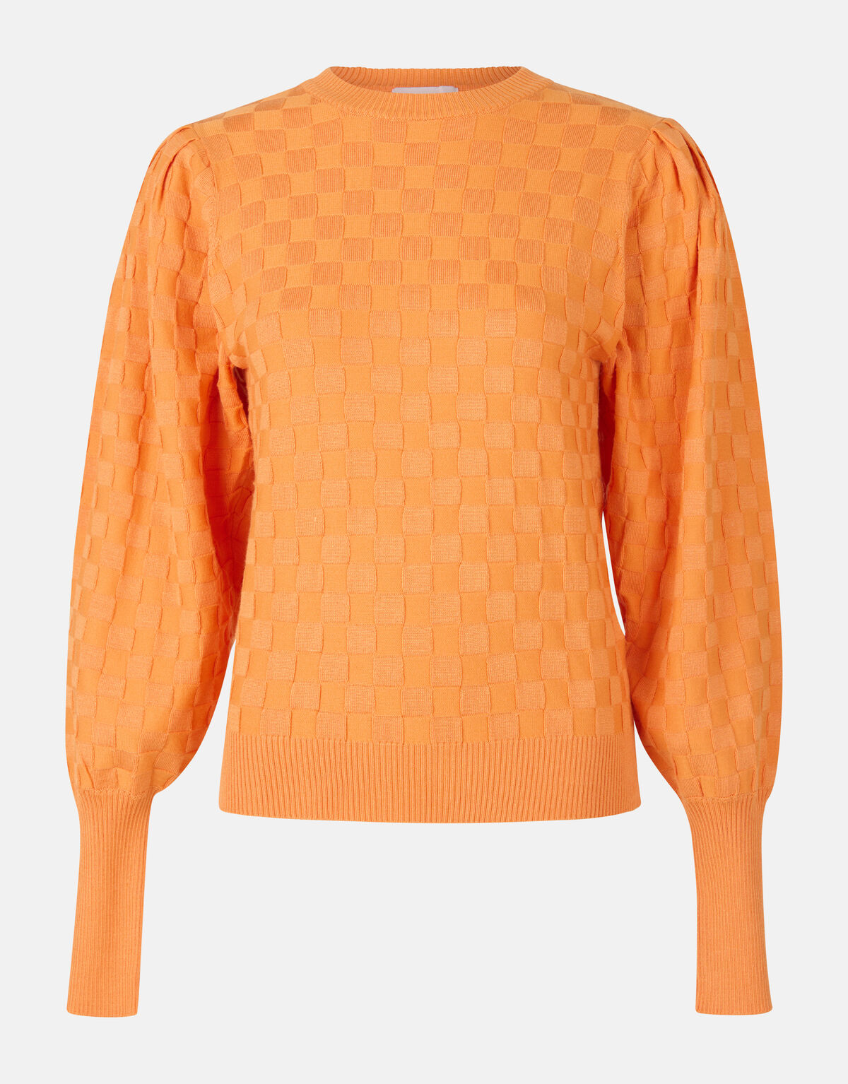 Ruiten Print Trui Oranje By Mieke SHOEBY WOMEN