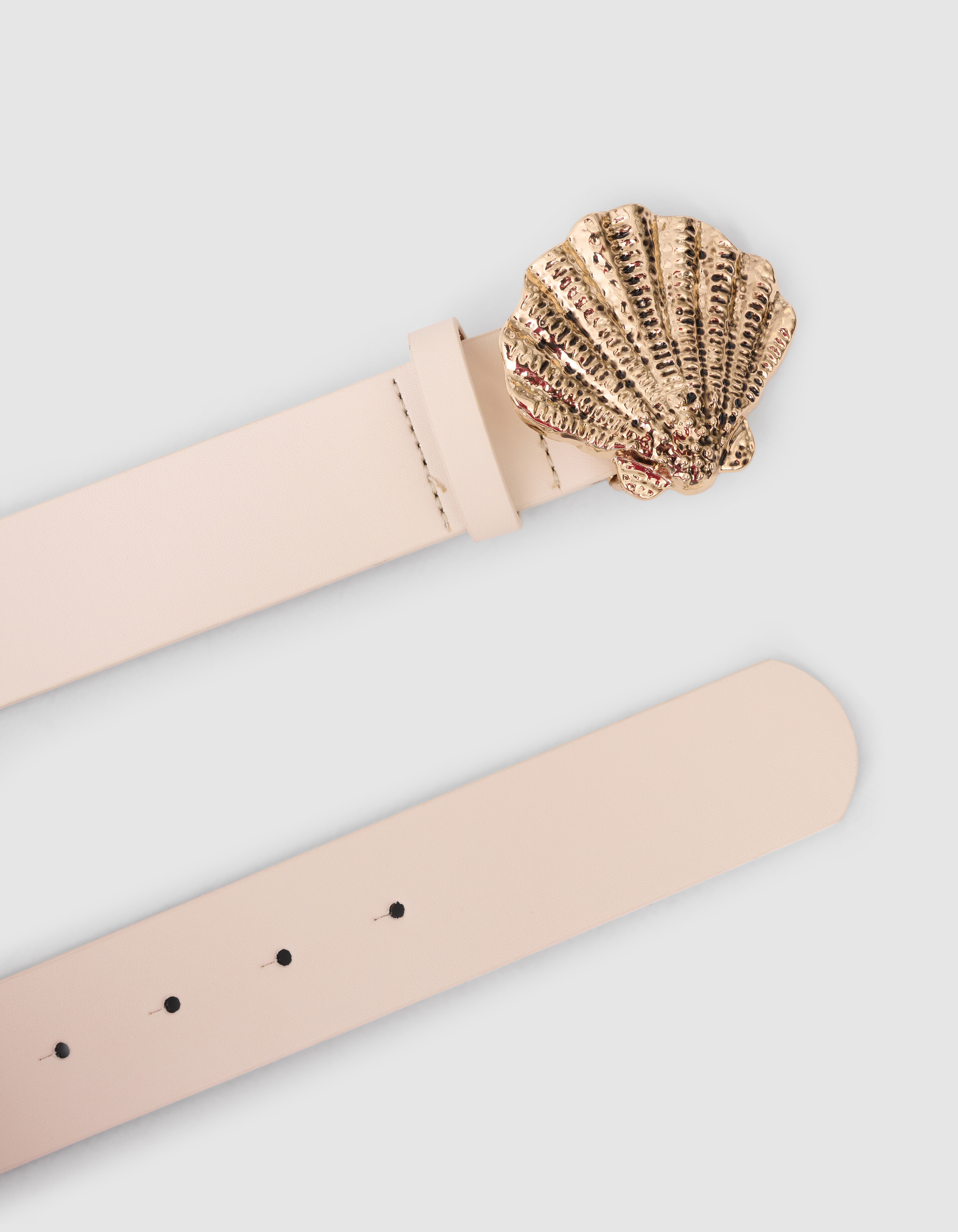 Schelp Buckle Riem Gebroken Wit SHOEBY ACCESSOIRES