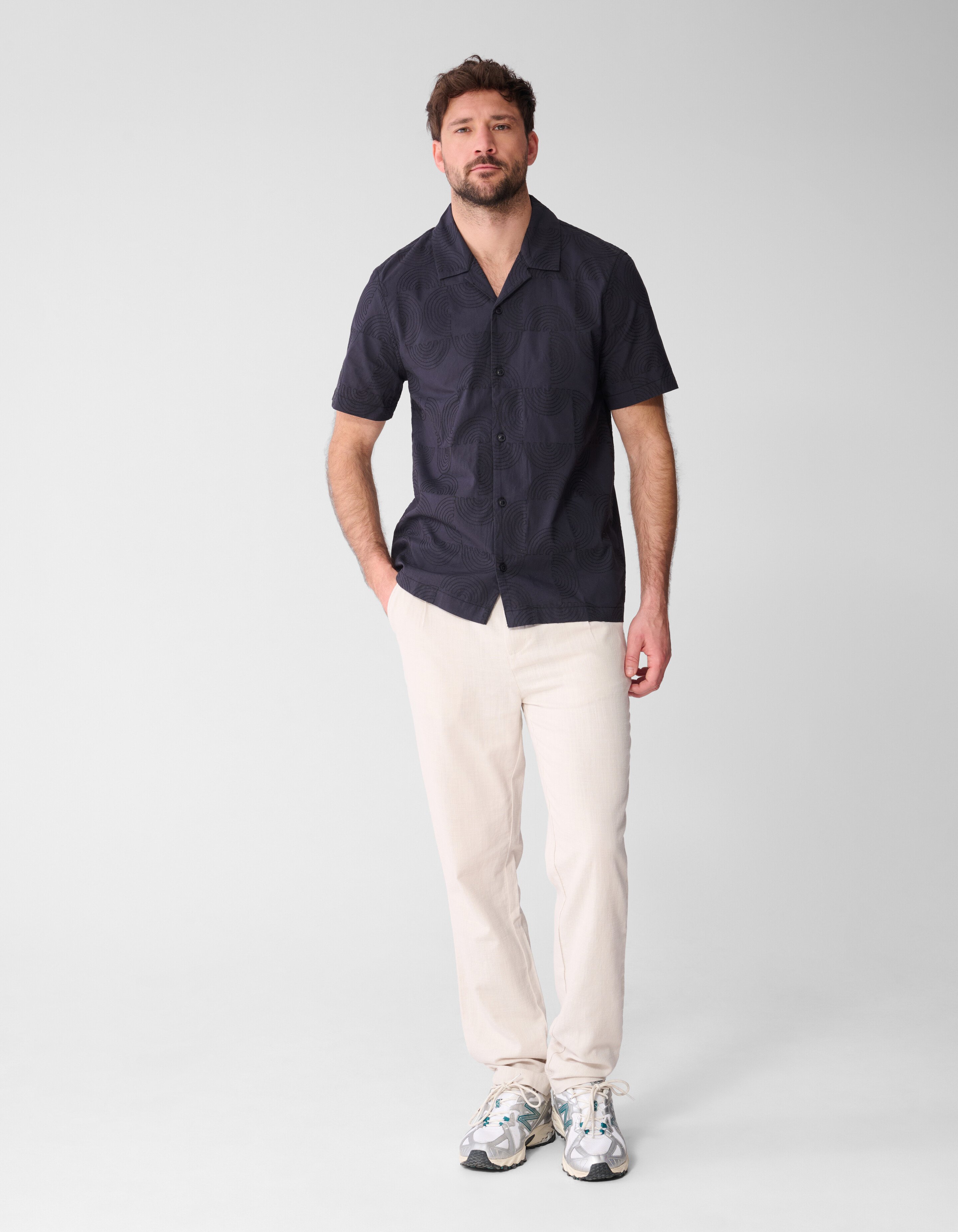 Multiple Embroidery T-shirt Donkergrijs SHOEBY MEN