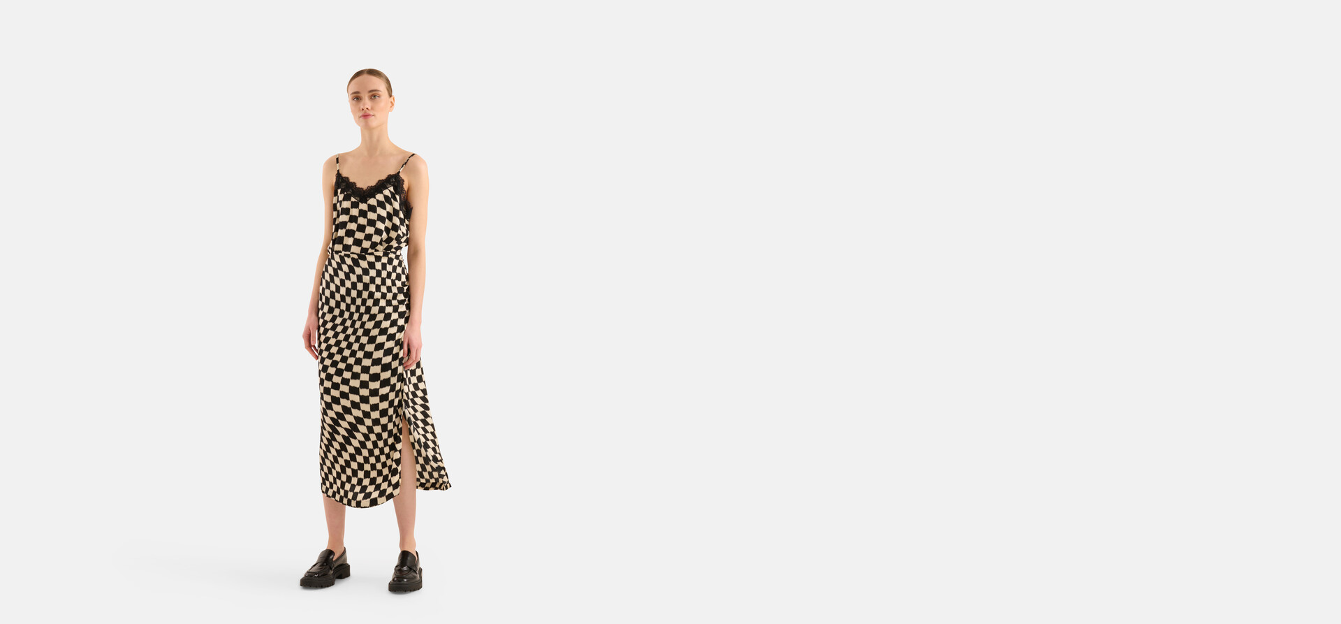 Printed Rok Zwart/Gebroken Wit SHOEBY WOMEN