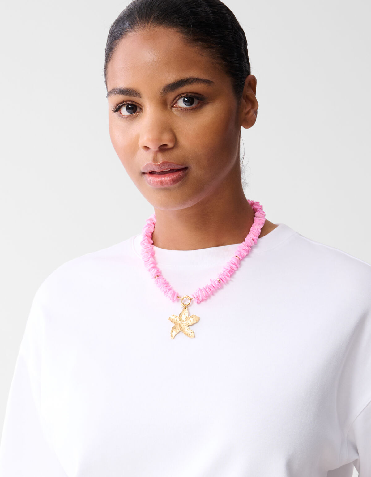 Shell Flower Ketting Roze SHOEBY ACCESSOIRES