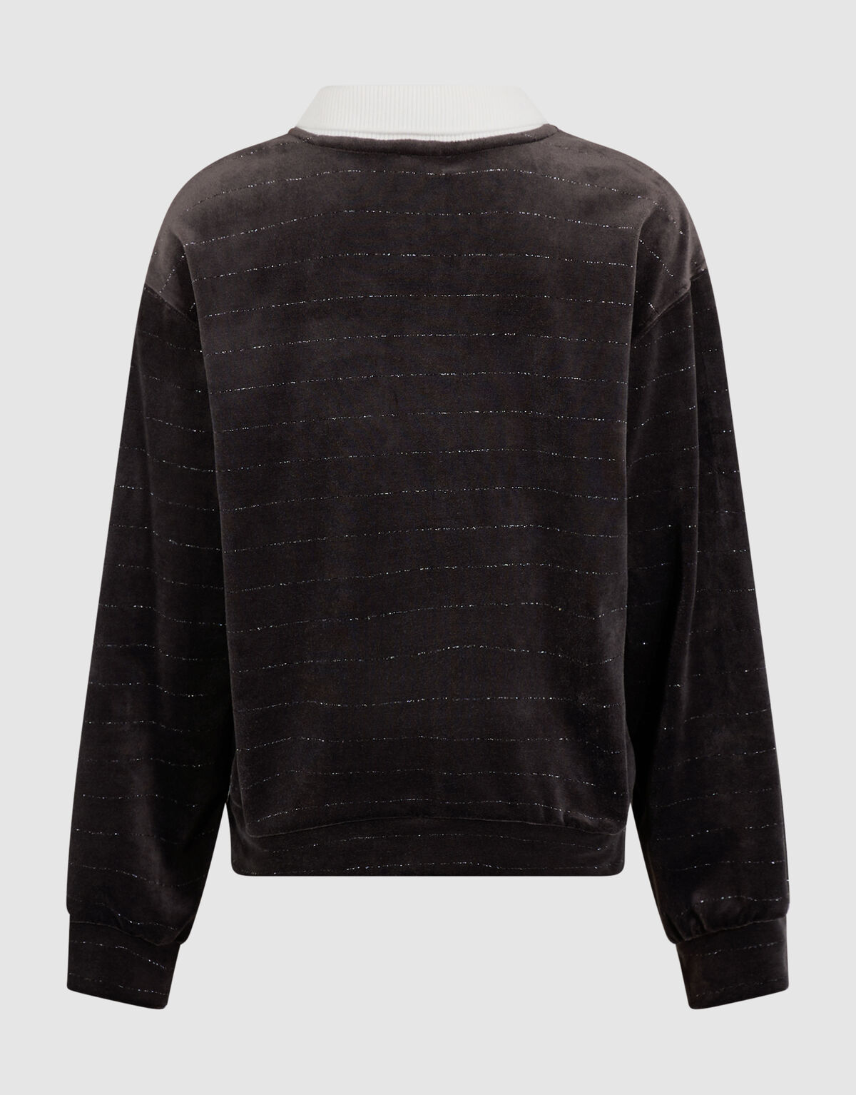 Velvet Sporty Longsleeve Top Donkerbruin SHOEBY GIRLS