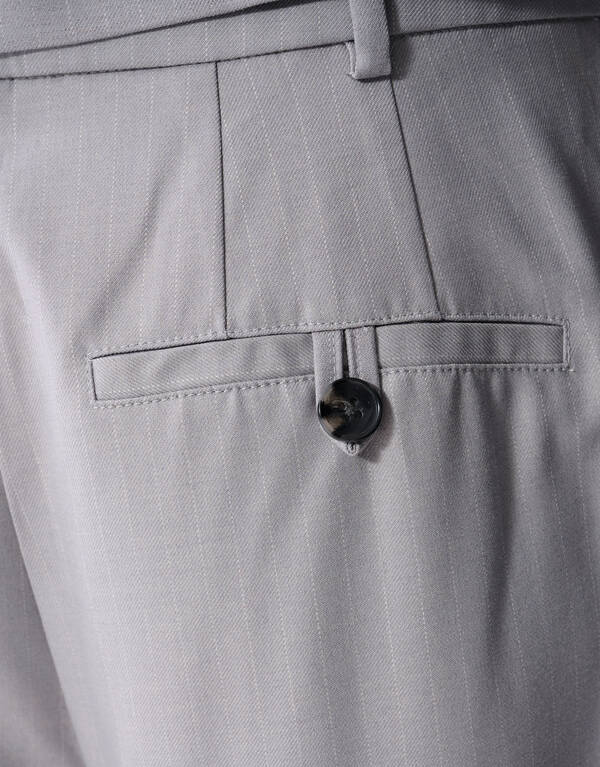 Pinstripe Barrel Fit Pantalon Lichtgrijs SHOEBY WOMEN