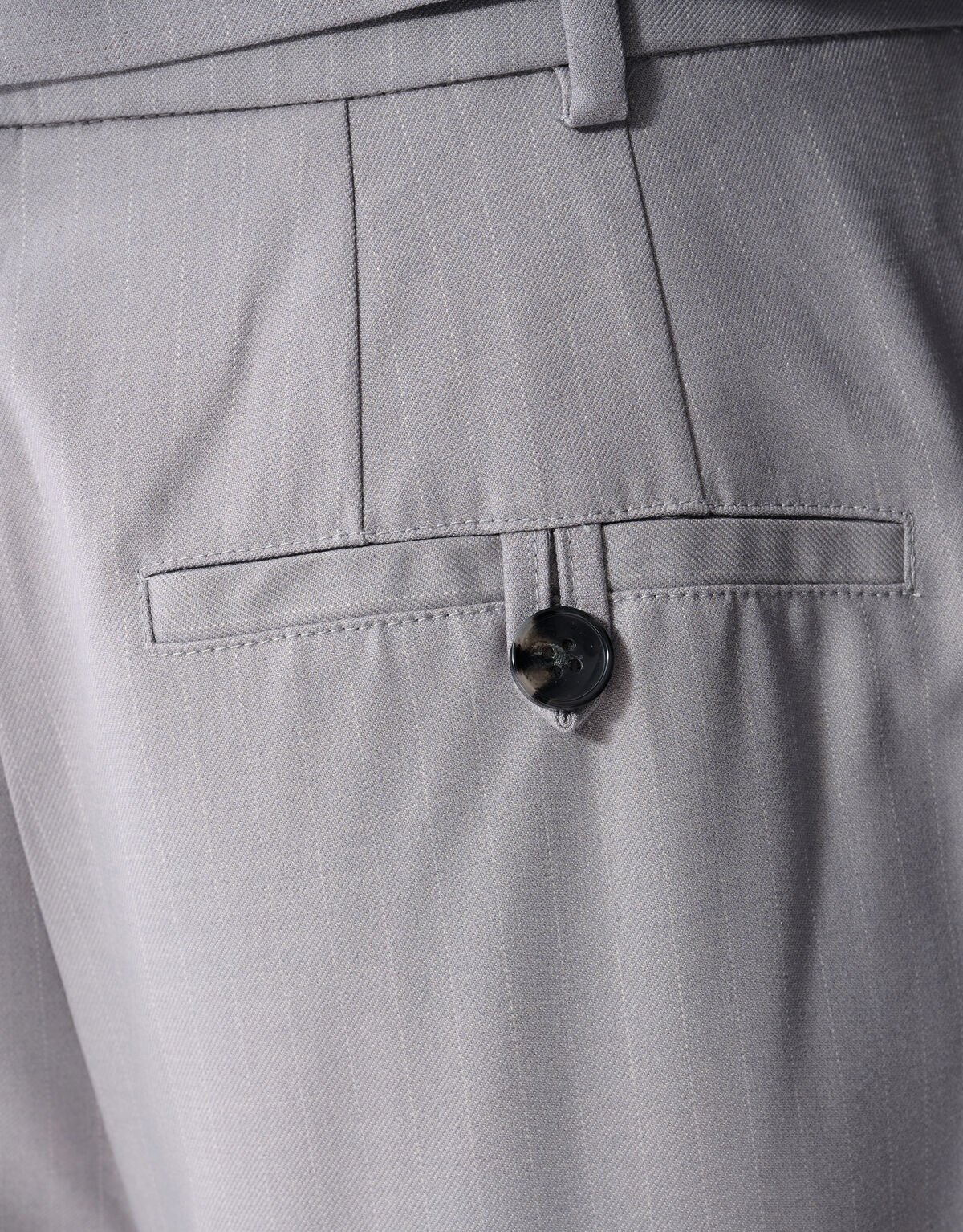 Pinstripe Barrel Fit Pantalon Lichtgrijs SHOEBY WOMEN