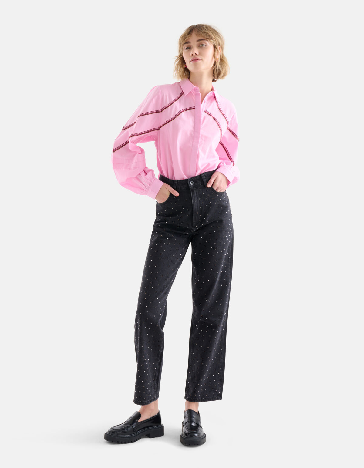 Contrast Tape Blouse SHOEBY WOMEN