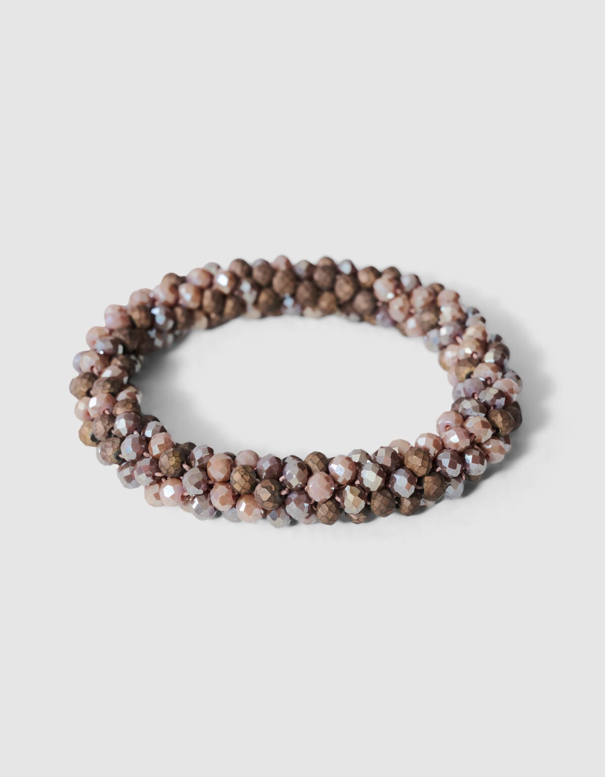 Beaded Elastieken Armband Beige SHOEBY ACCESSOIRES