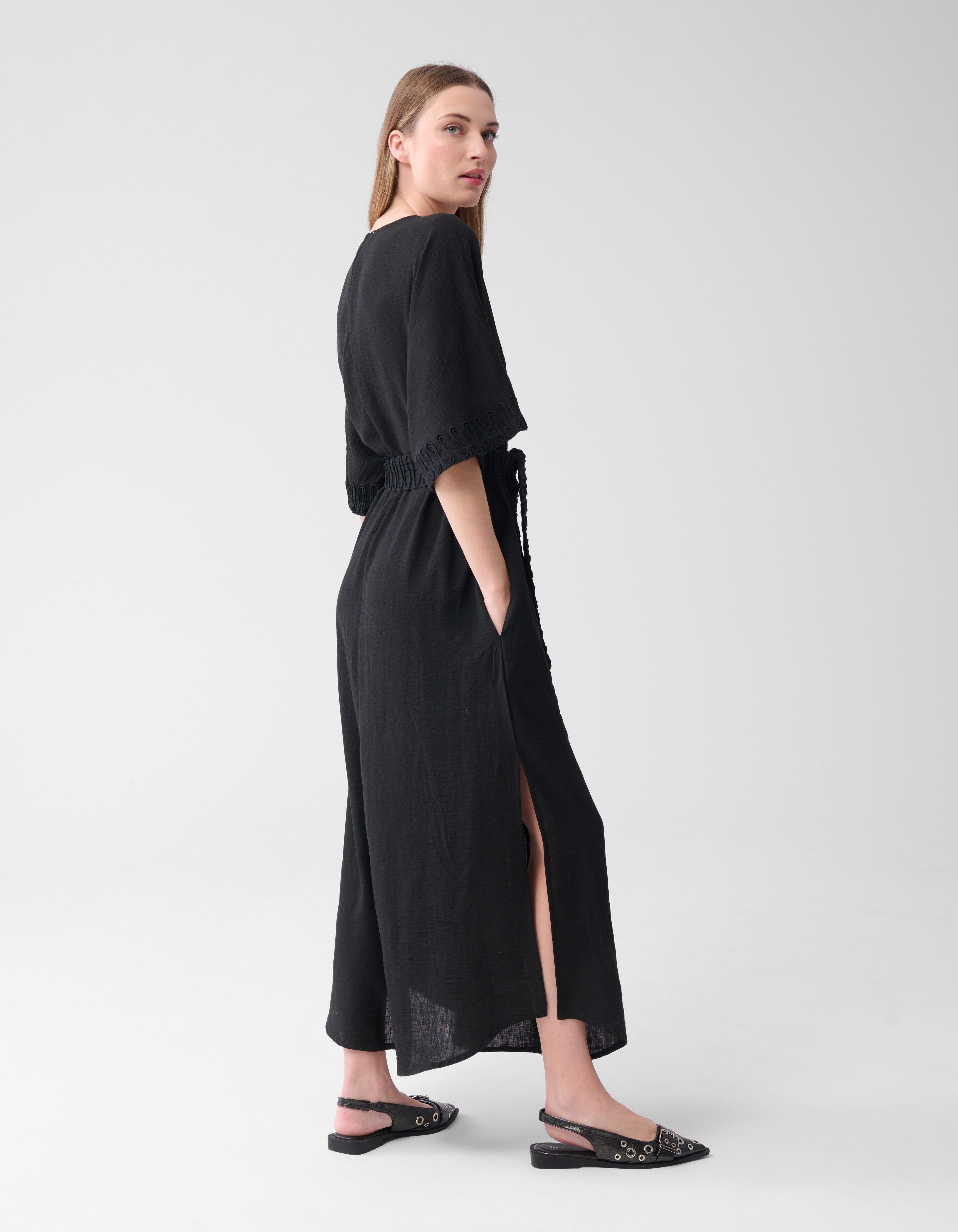 Tonal Maxi Jurk Zwart By Lonneke SHOEBY WOMEN