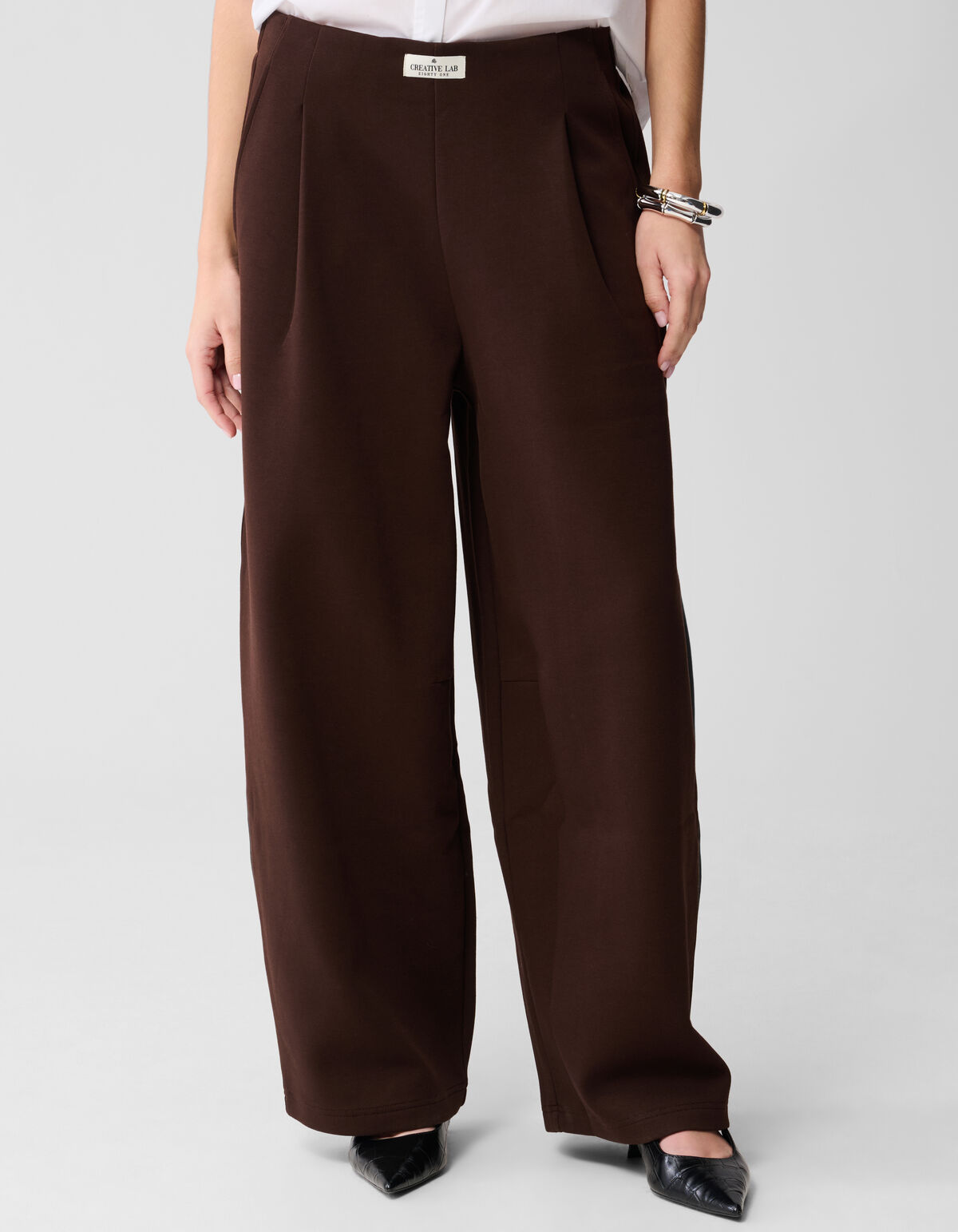 Clean Jogger Broek Donkerbruin SHOEBY WOMEN