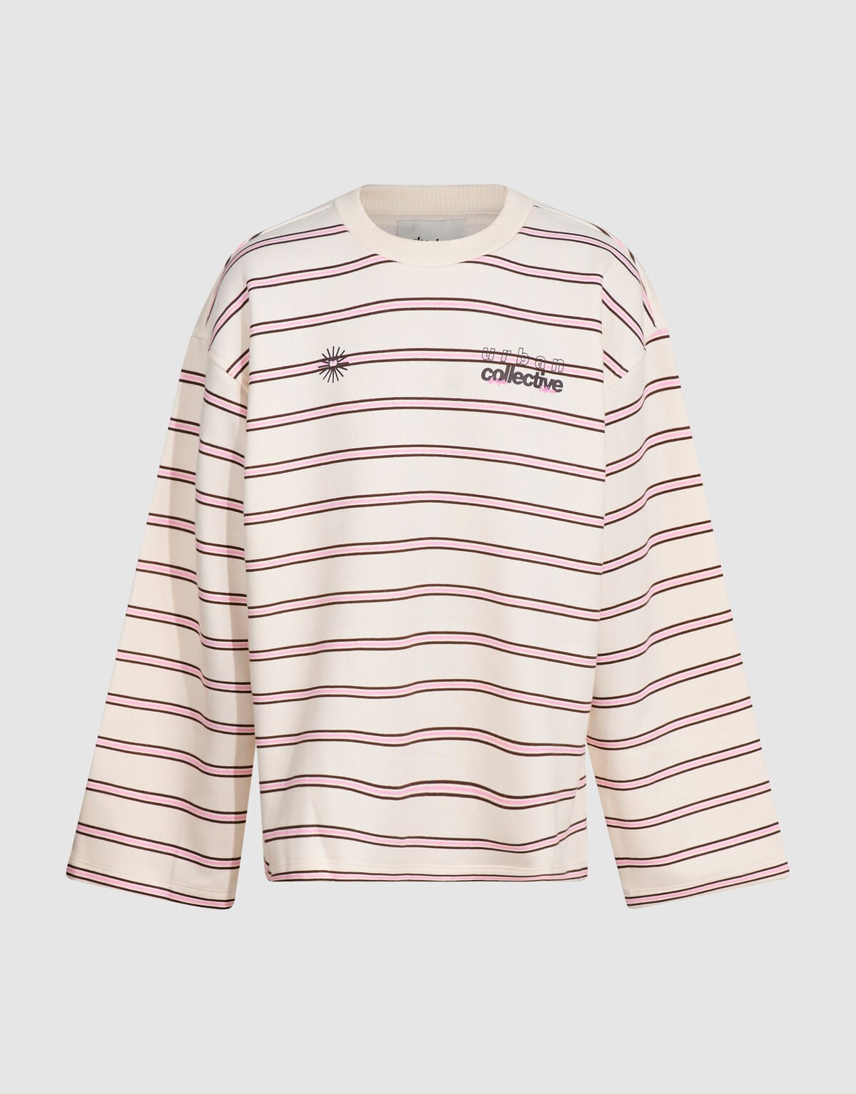 Oversized Gestreepte Sweater Gebroken Wit SHOEBY GIRLS