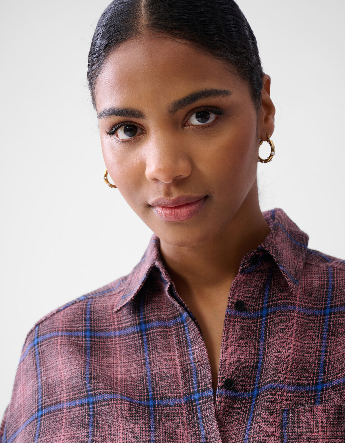 Ruiten Blouse Donkerroze SHOEBY WOMEN