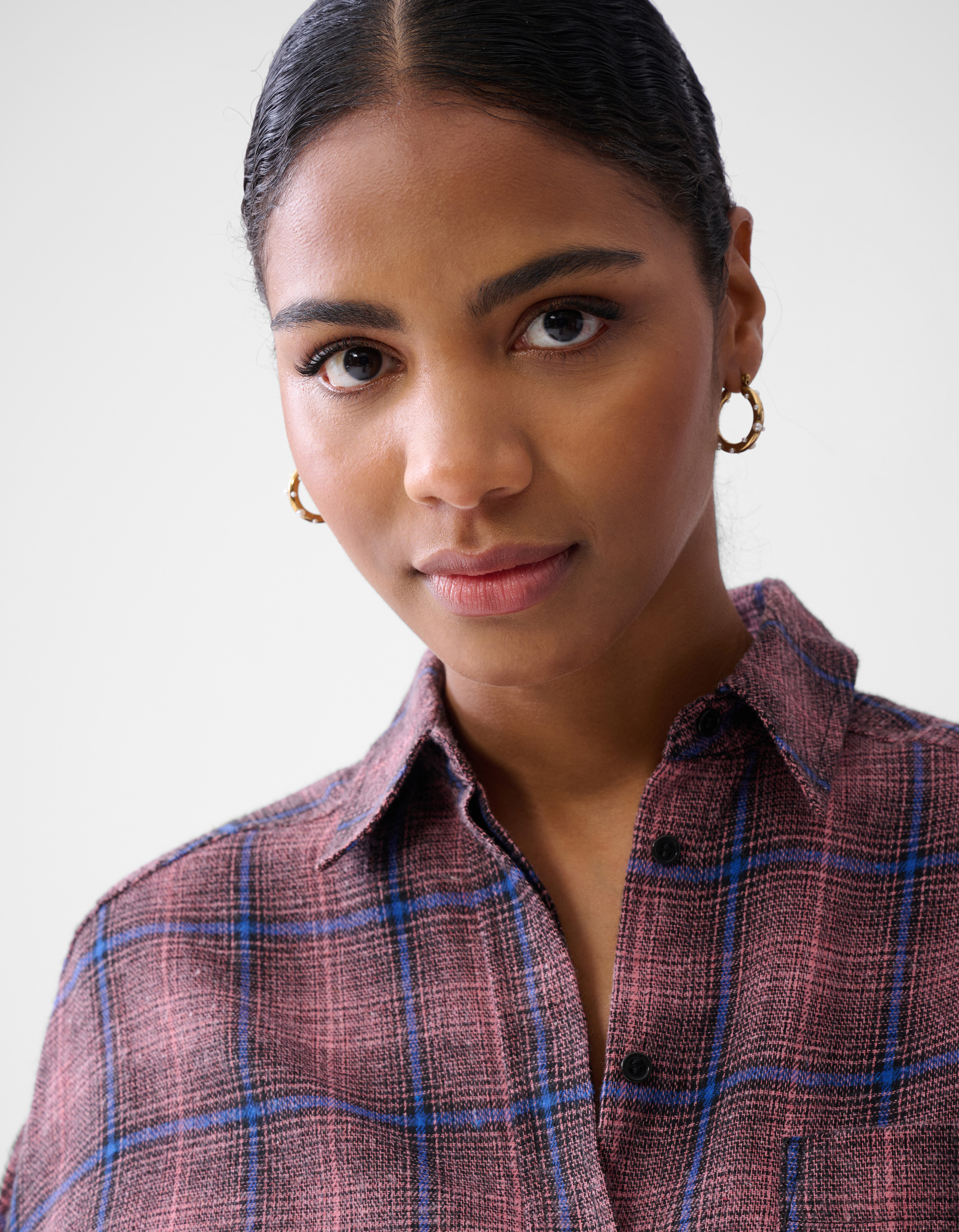 Ruiten Blouse Donkerroze SHOEBY WOMEN