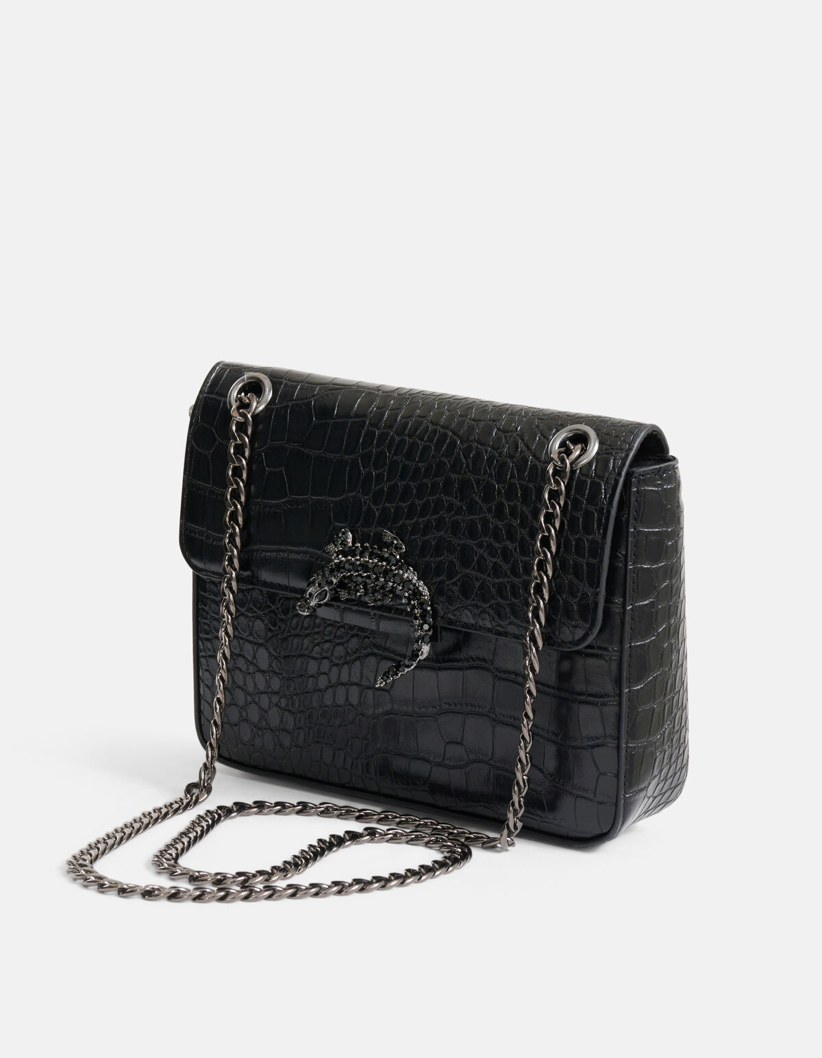 Croco Tas Zwart SHOEBY ACCESSOIRES