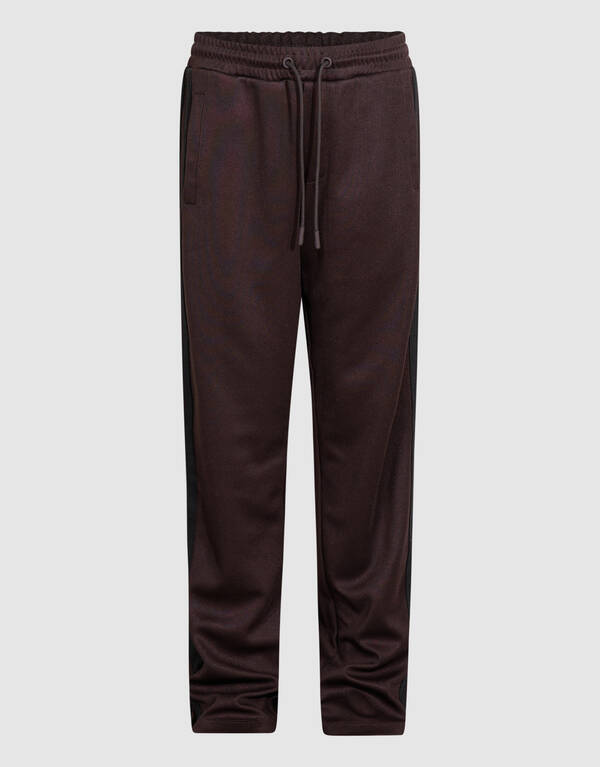 Track Wide Leg Fit Broek Donkerbruin SHOEBY BOYS