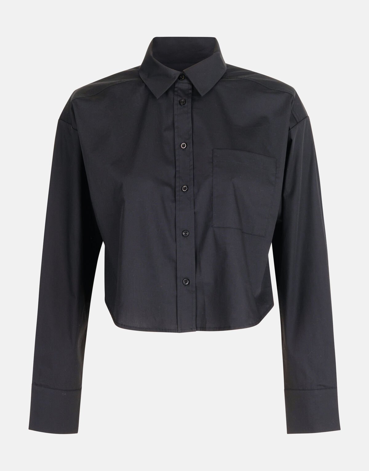 Cropped Blouse Zwart SHOEBY WOMEN