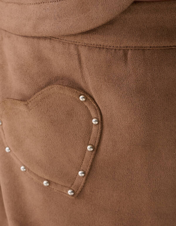 Suede Skort Bruin SHOEBY GIRLS