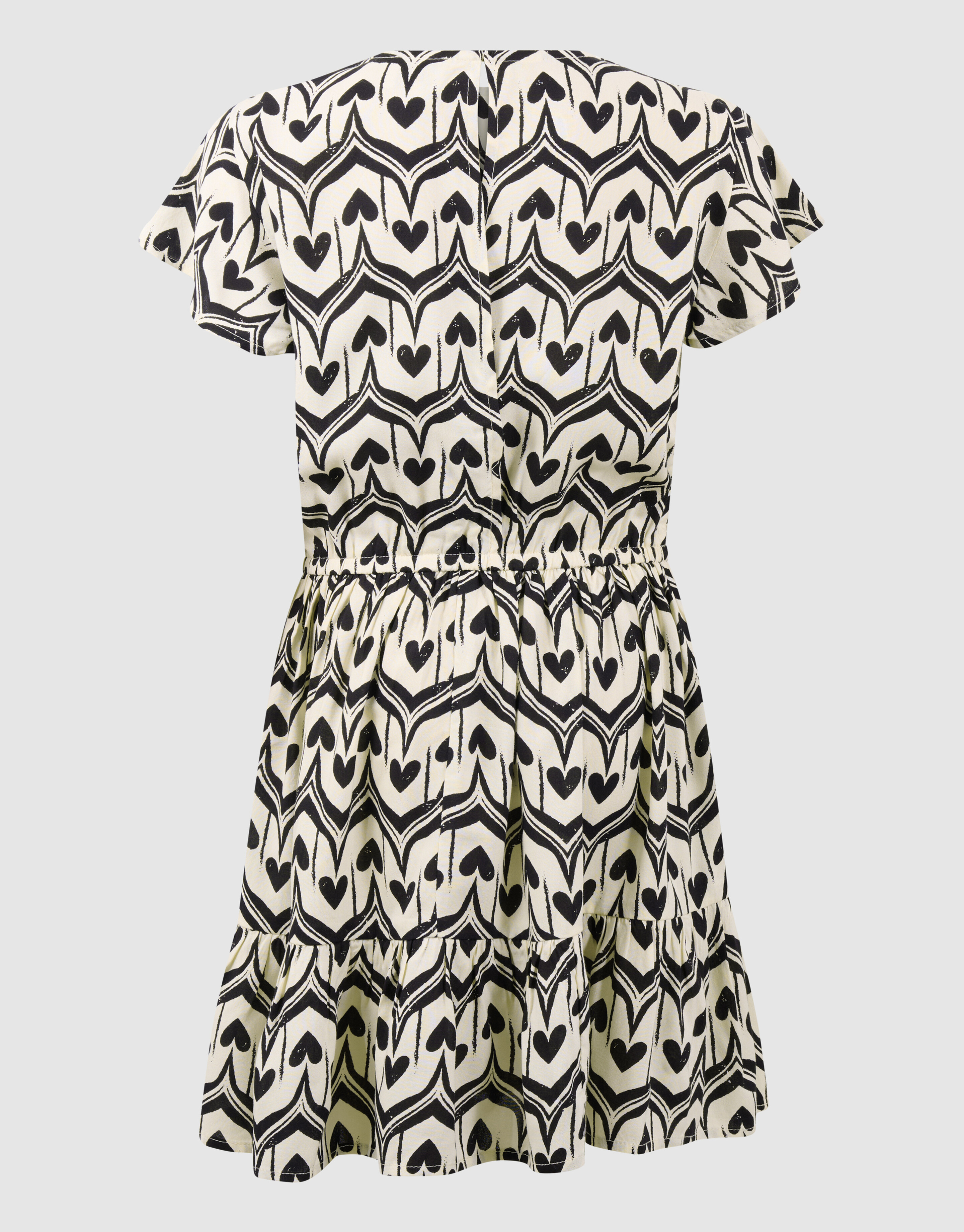 Heart Print Mini Jurk Zwart SHOEBY GIRLS