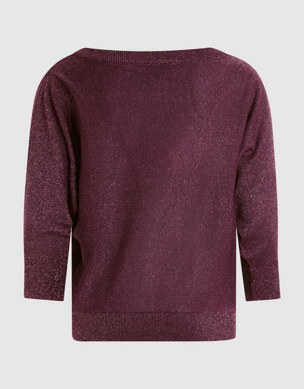 Glitter Vleermuis Trui Donkerrood SHOEBY WOMEN
