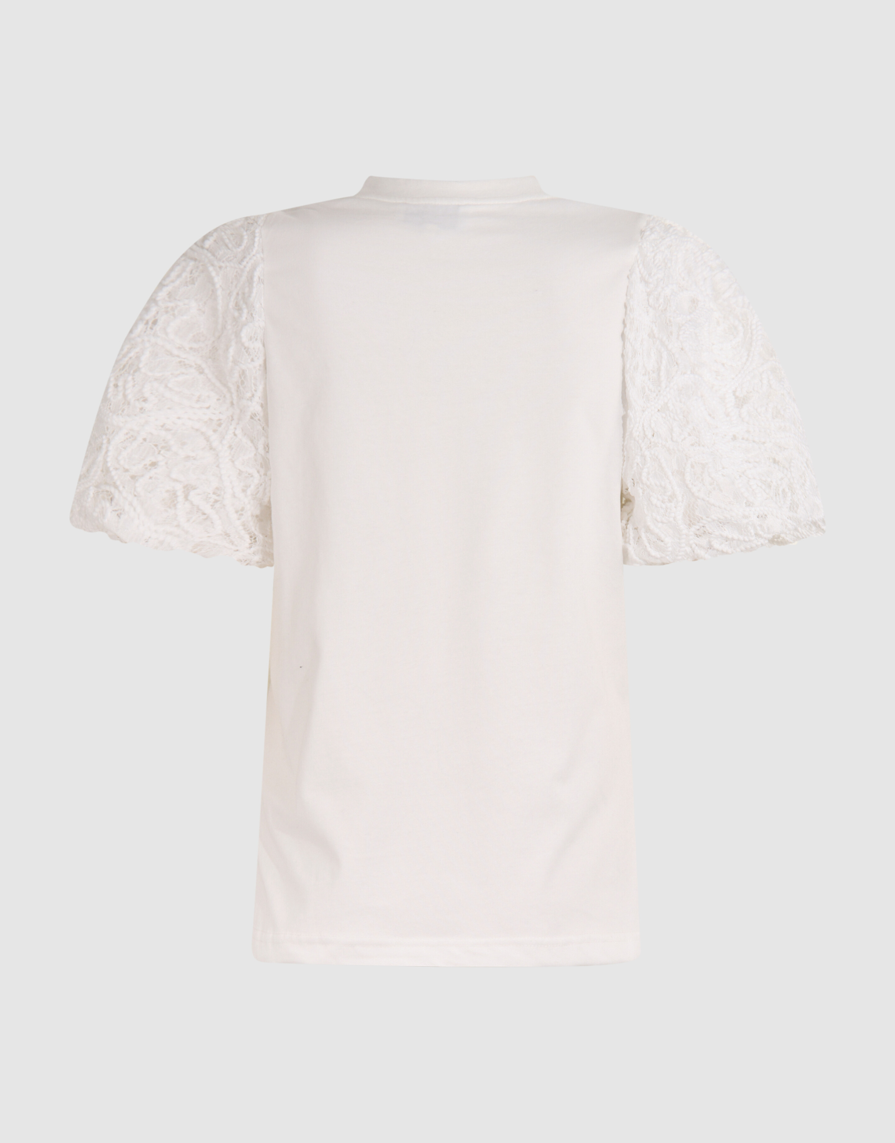 Puff Embroidery T-shirt Wit SHOEBY WOMEN