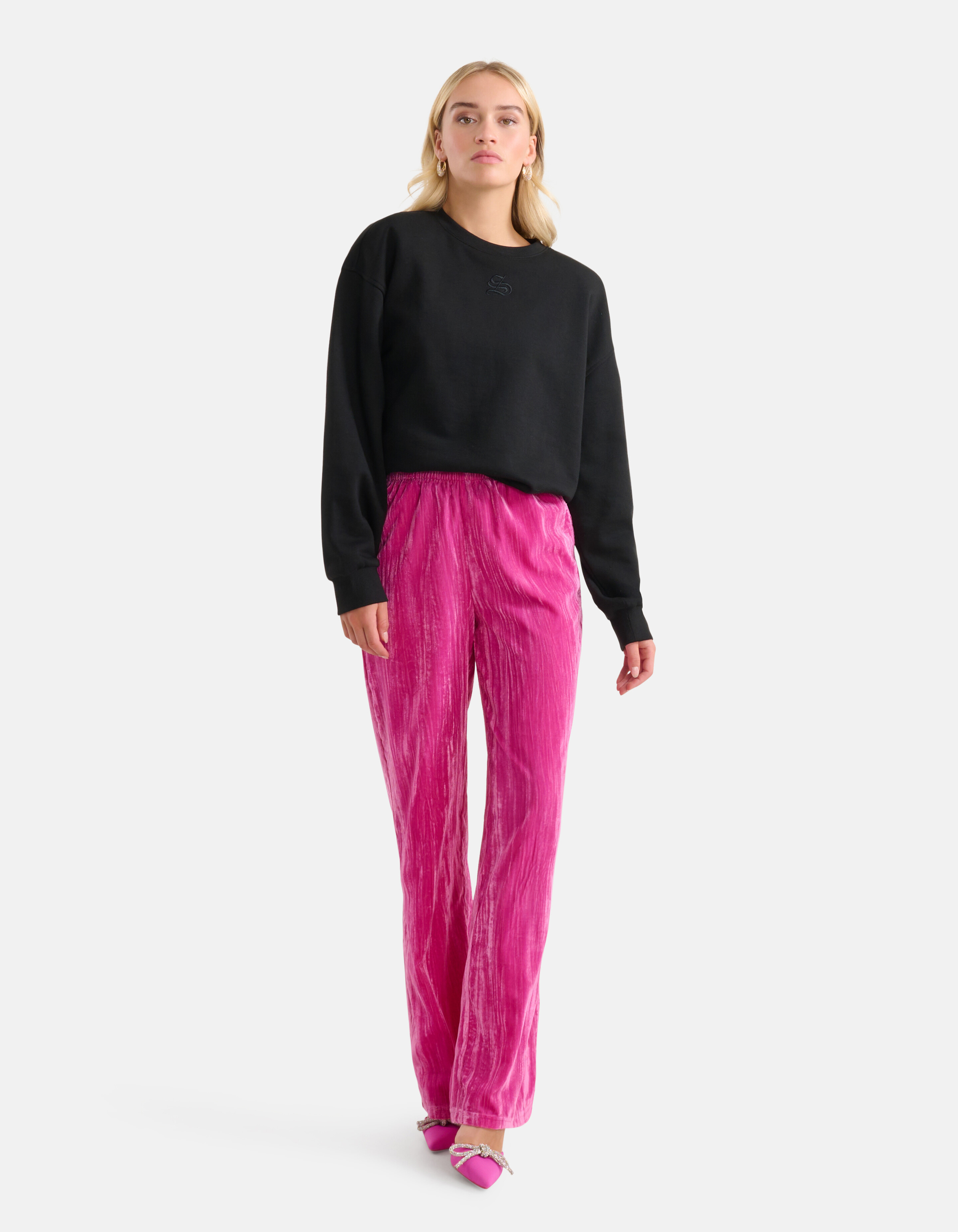 Velvet Broek Roze SHOEBY WOMEN