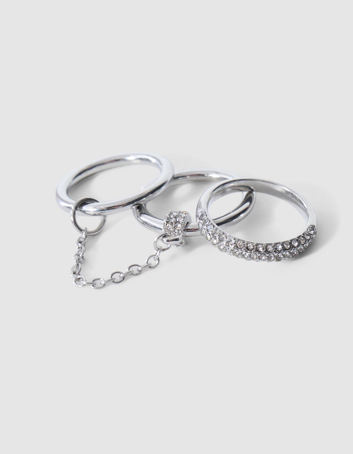 Stack Strass Ringen Set Zilver SHOEBY ACCESSOIRES