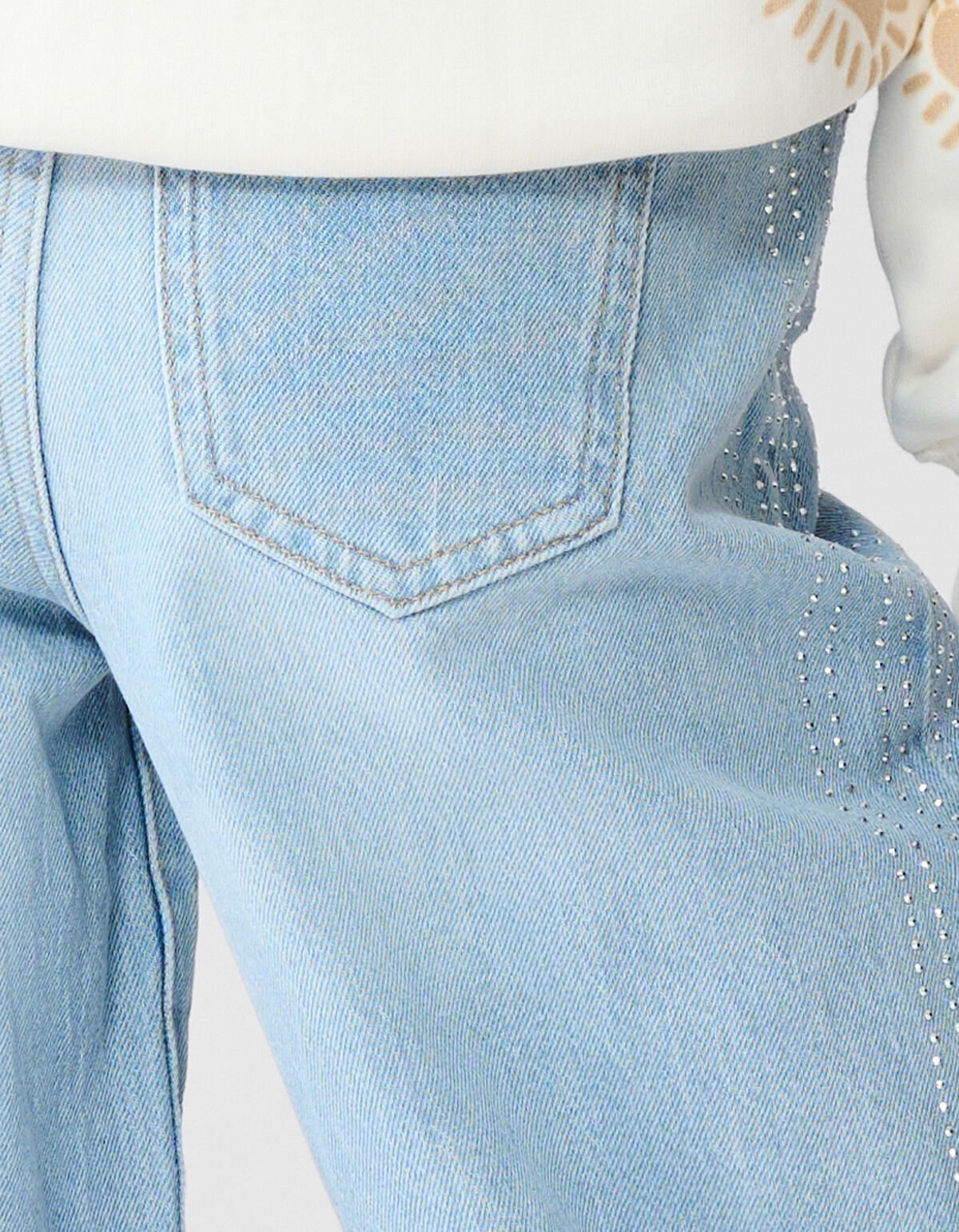 Strass Barrel Fit Jeans Blauw SHOEBY GIRLS