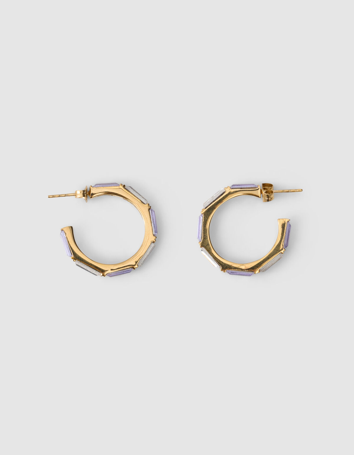 Strass Hoop Oorbellen Paars SHOEBY ACCESSOIRES