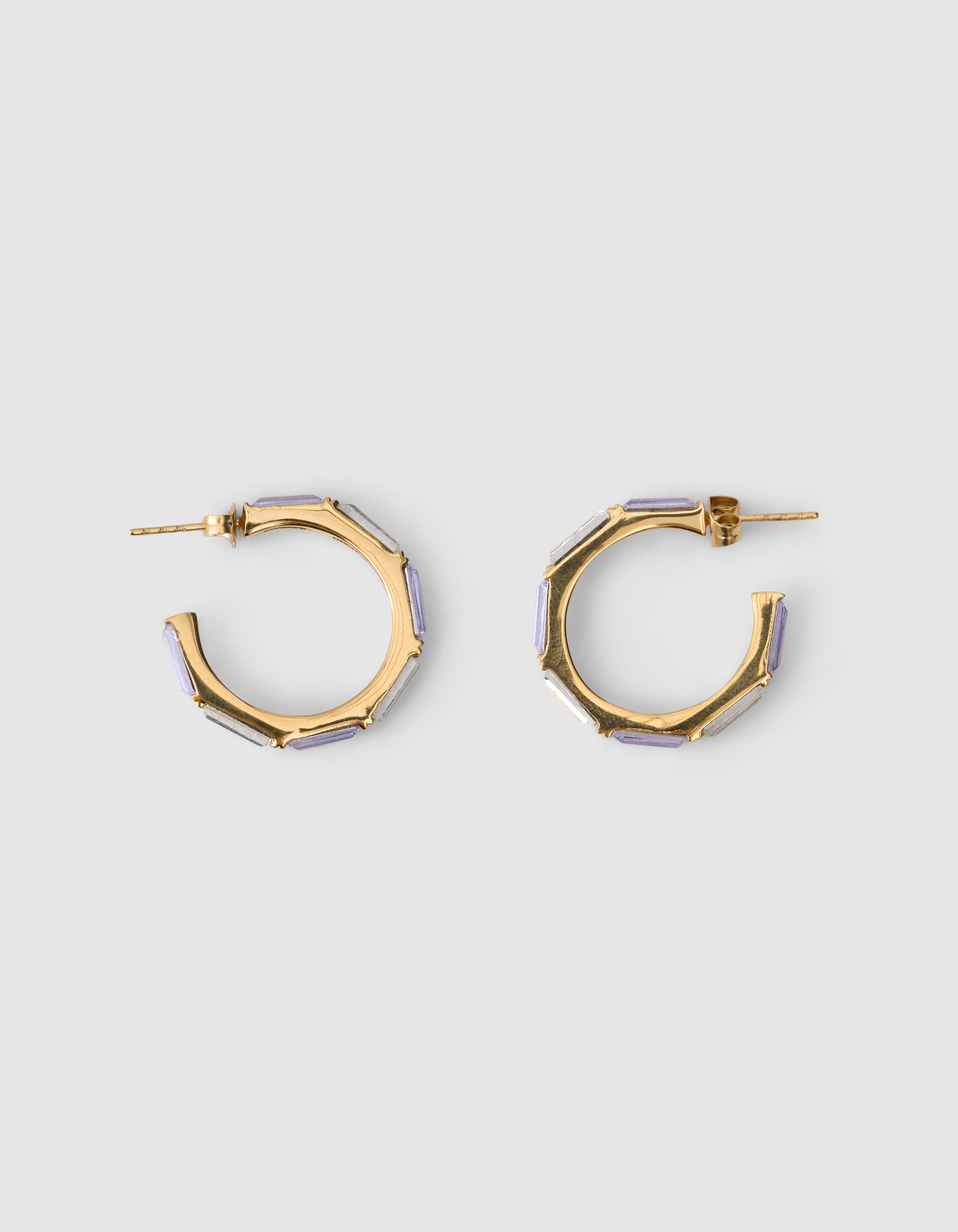 Strass Hoop Oorbellen Paars SHOEBY ACCESSOIRES